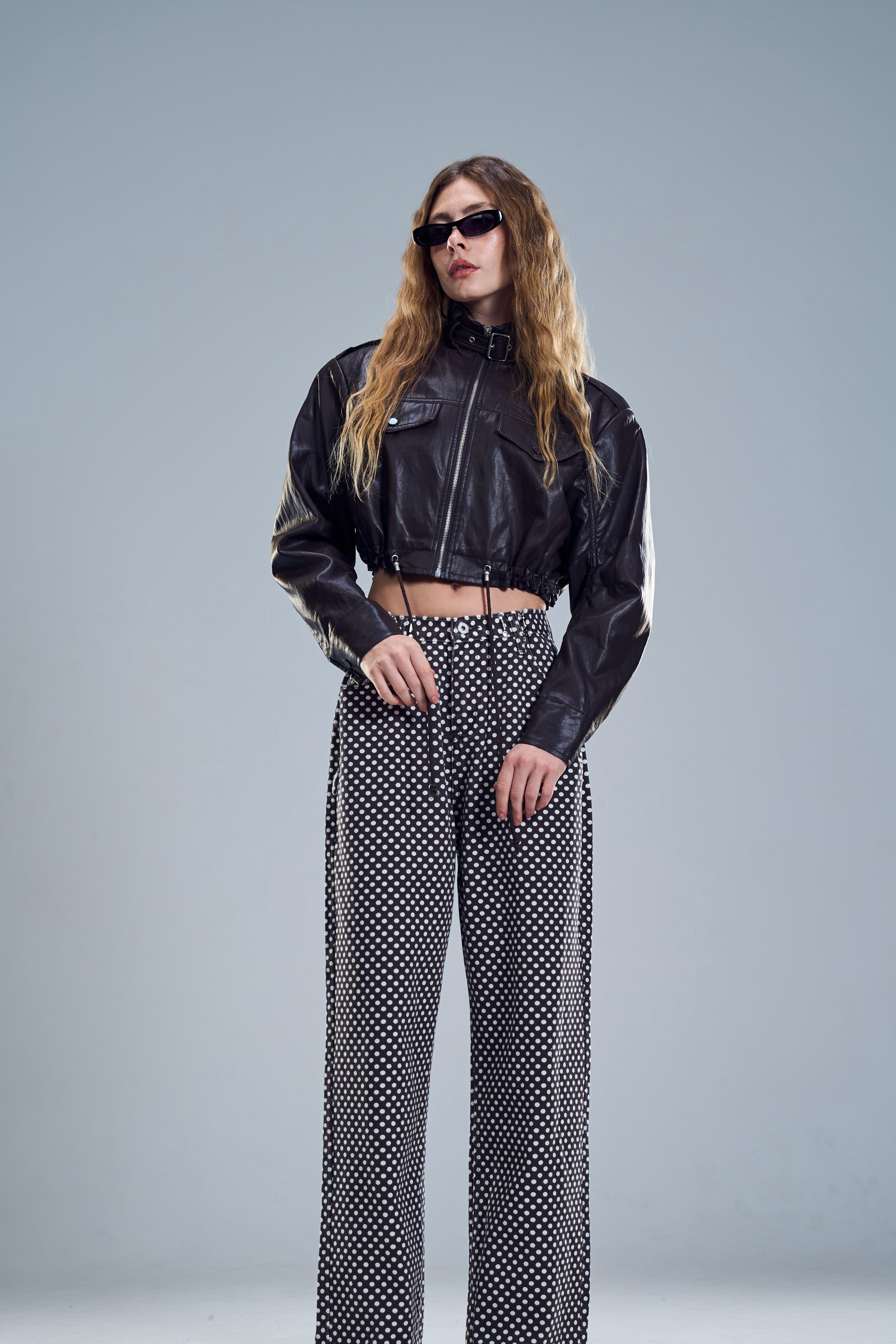 מכנס מיי שחור חום