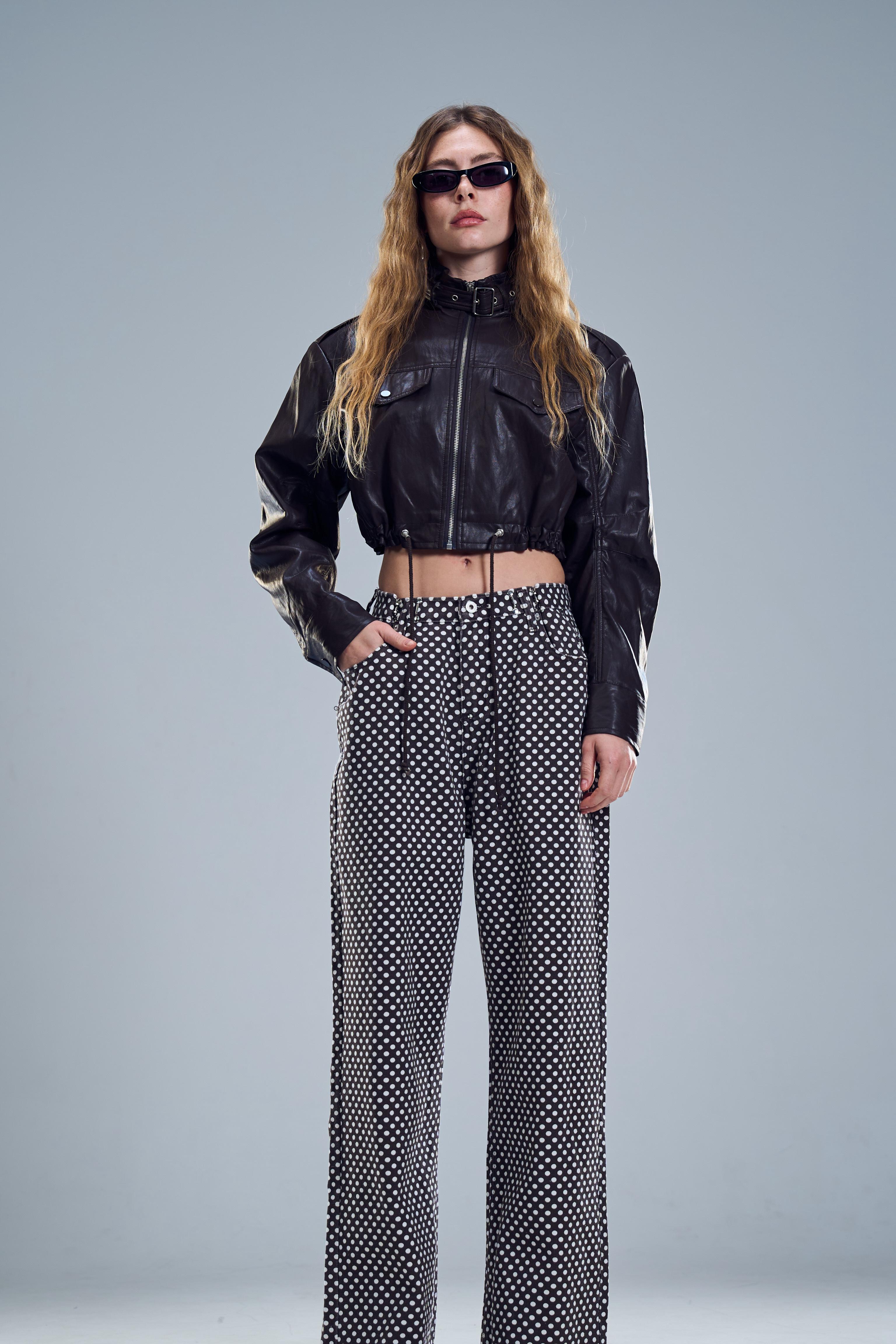 מכנס מיי שחור חום