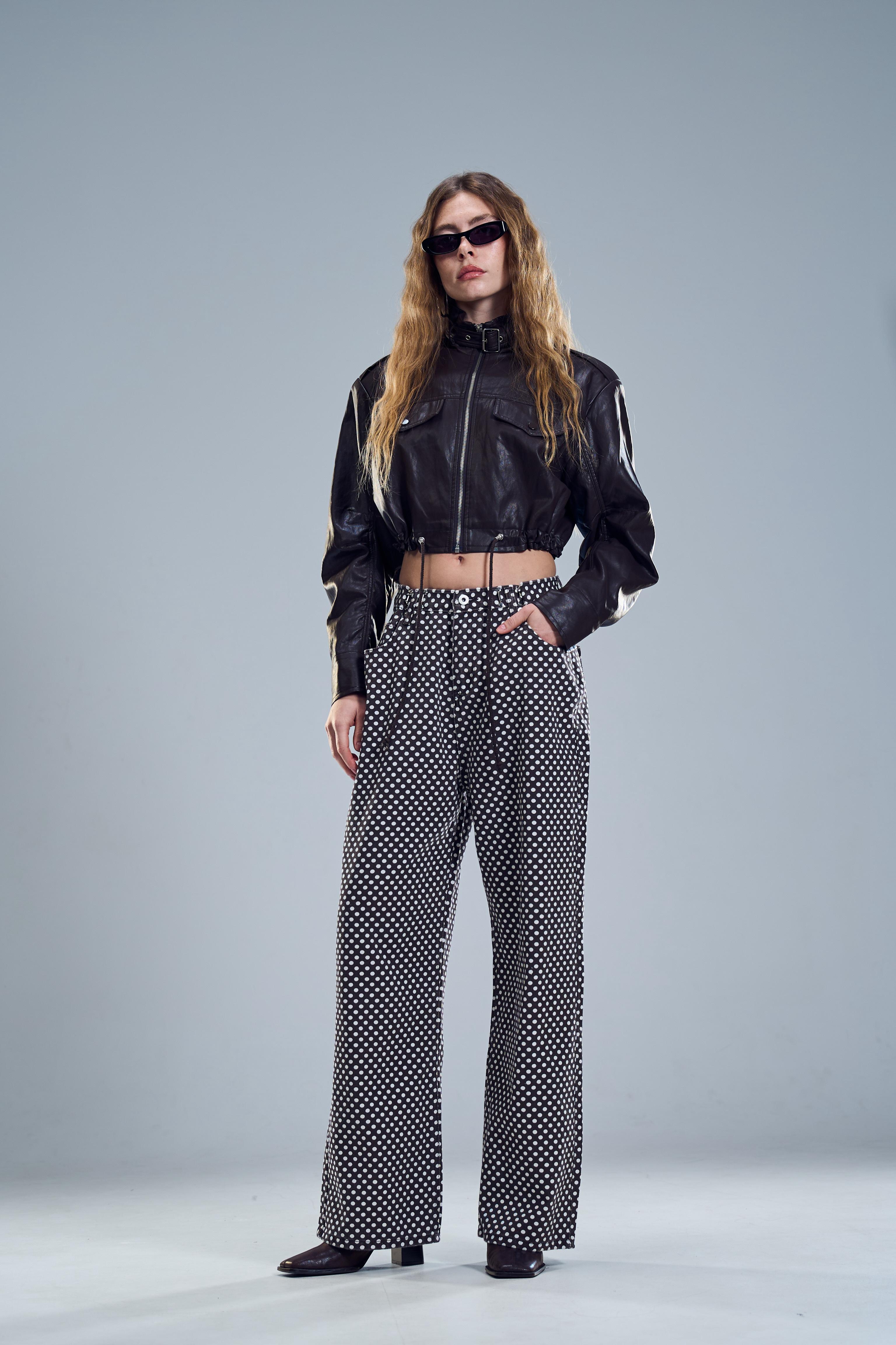 מכנס מיי שחור חום