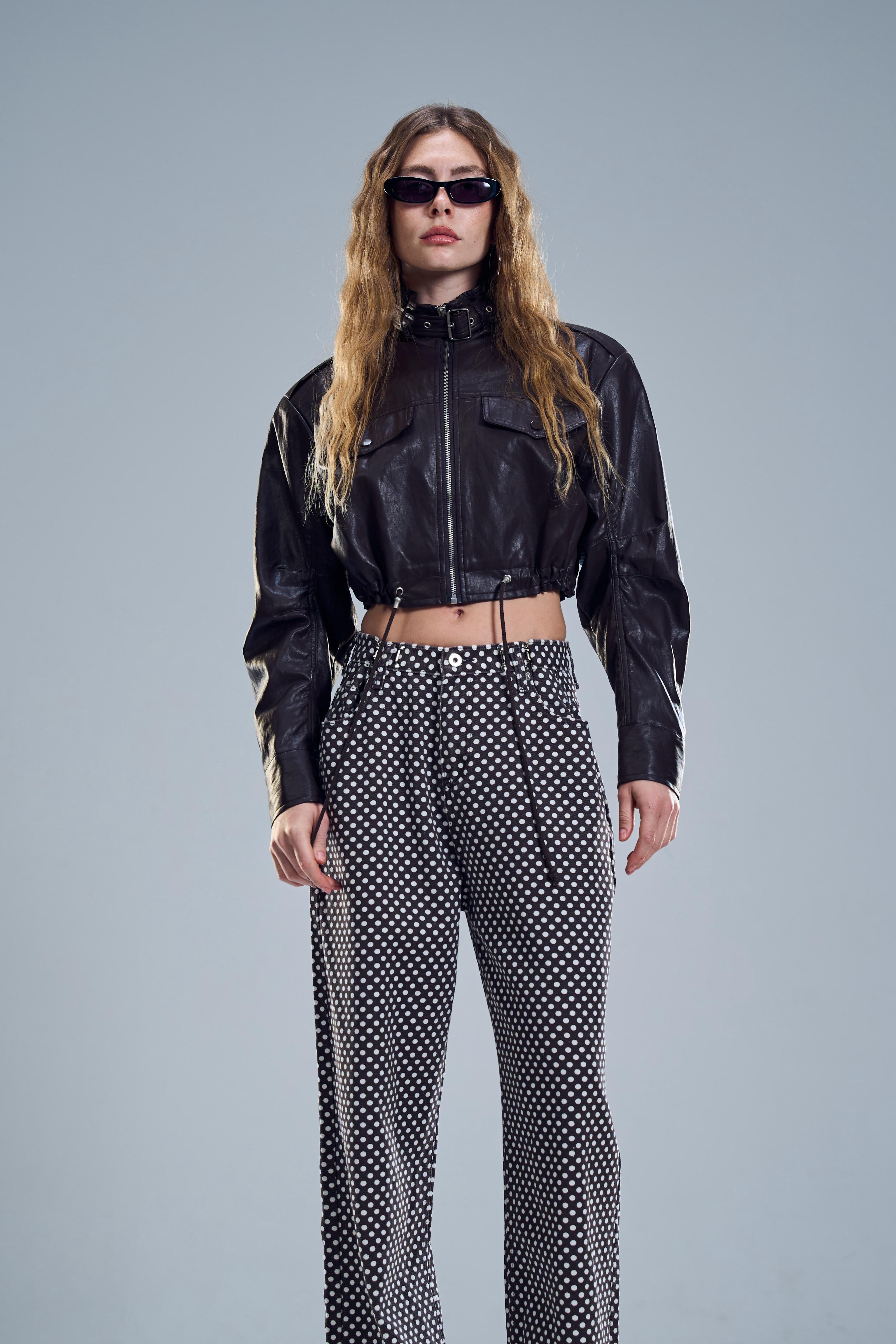 מכנס מיי שחור חום