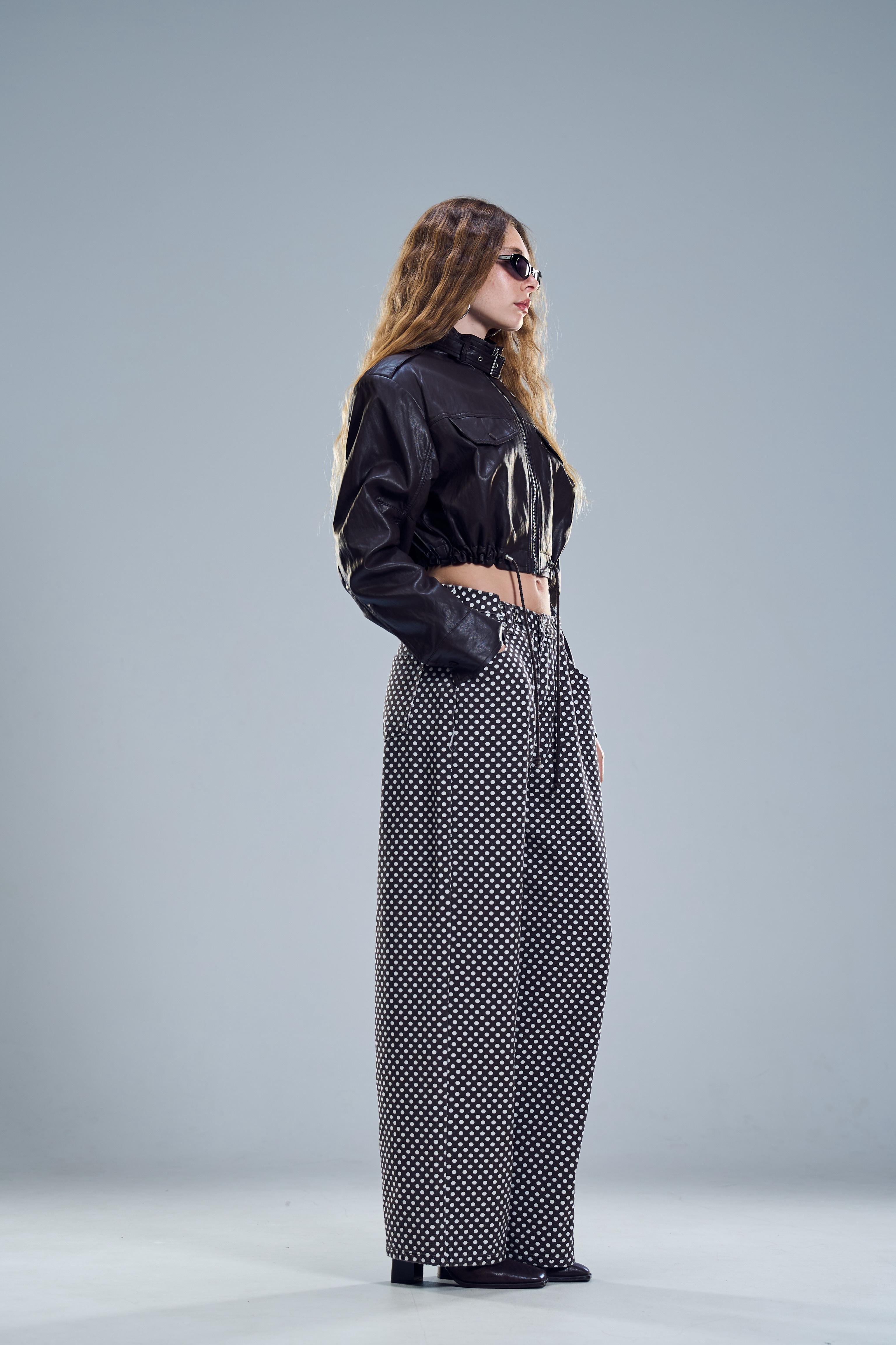 מכנס מיי שחור חום