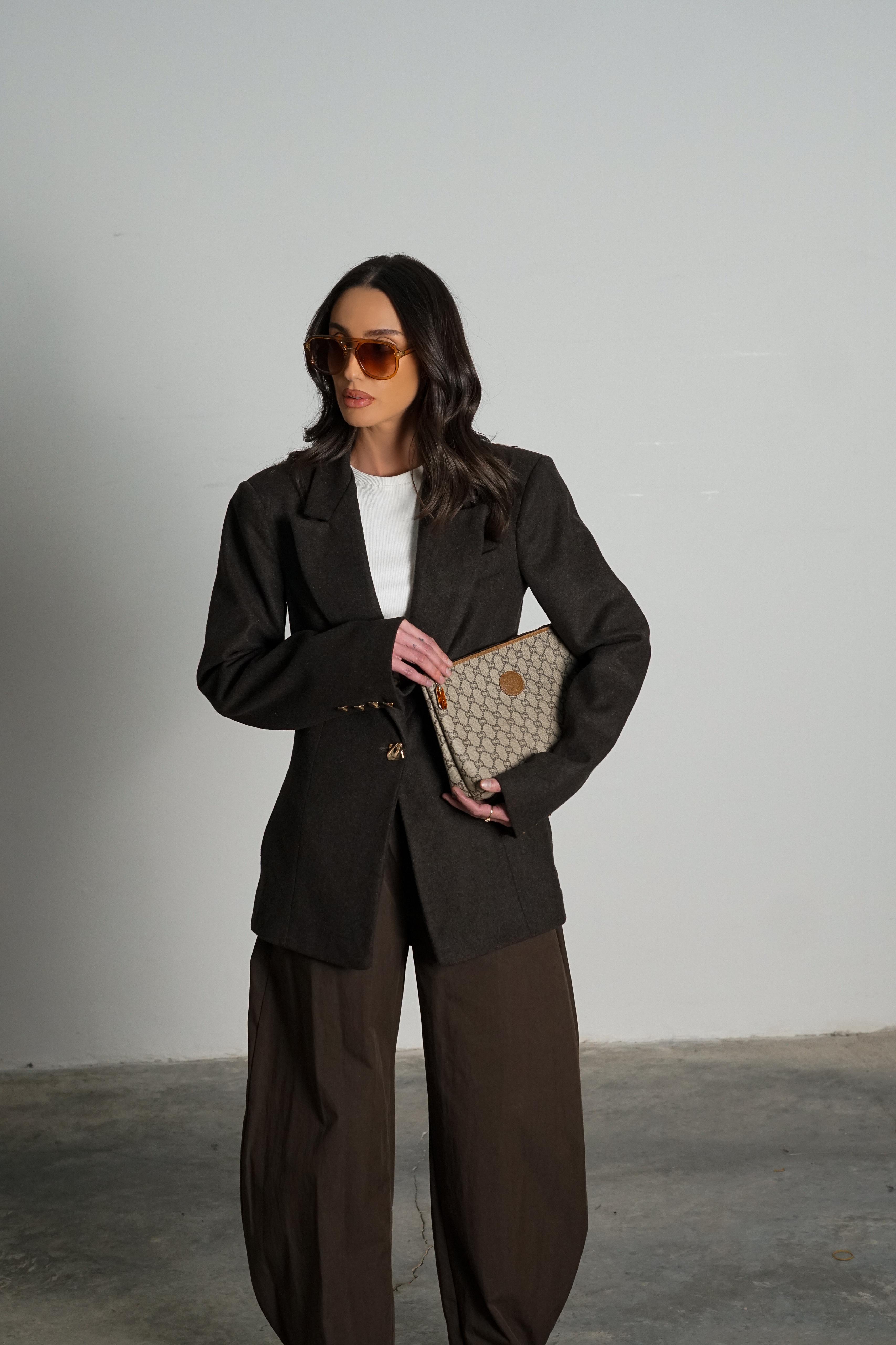 ג'קט סבין חום