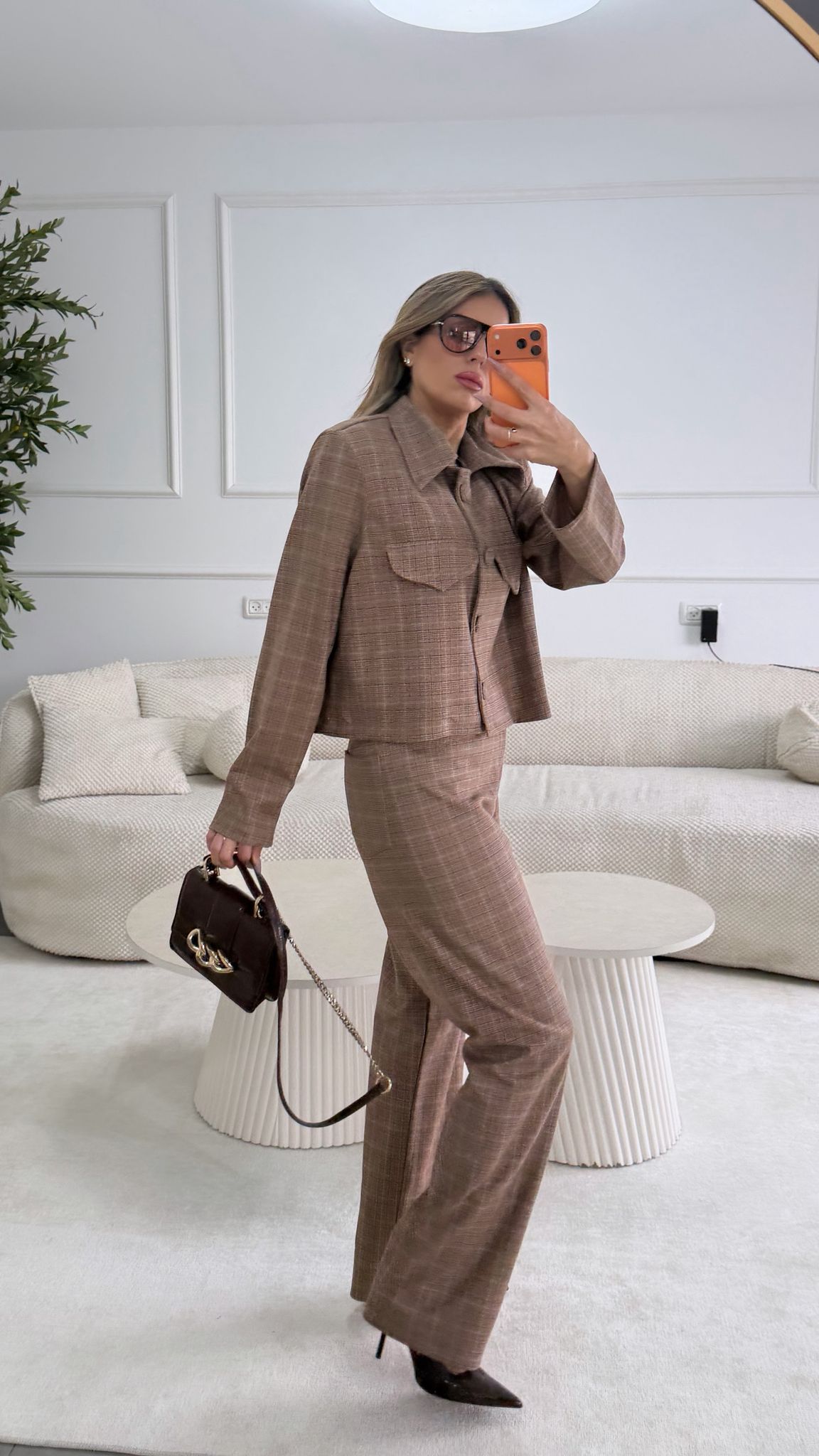 חליפת משין חום