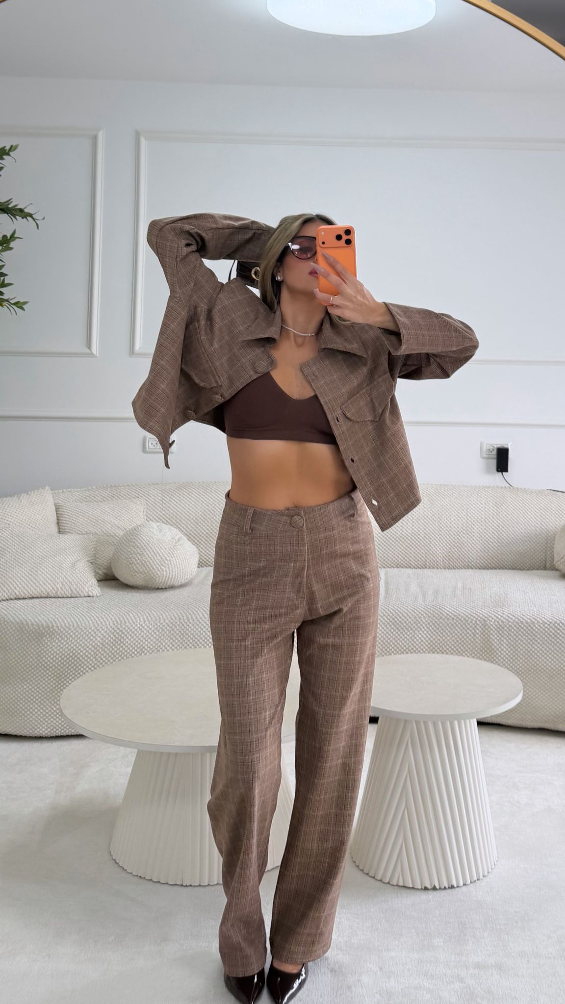 חליפת משין חום