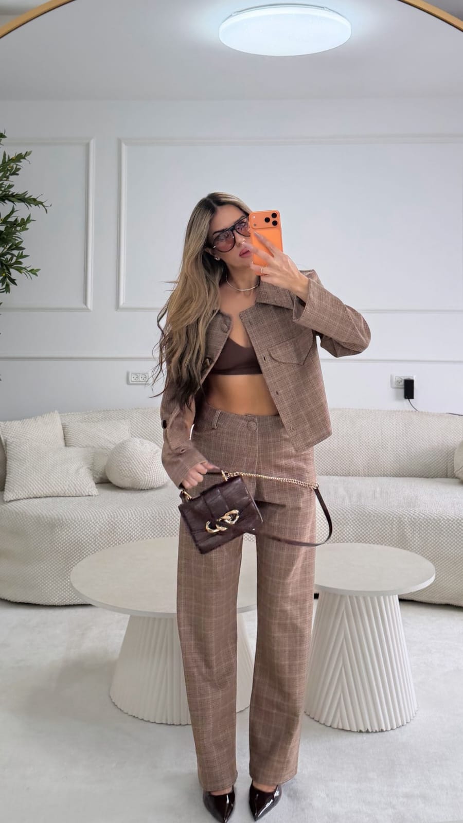 חליפת משין חום