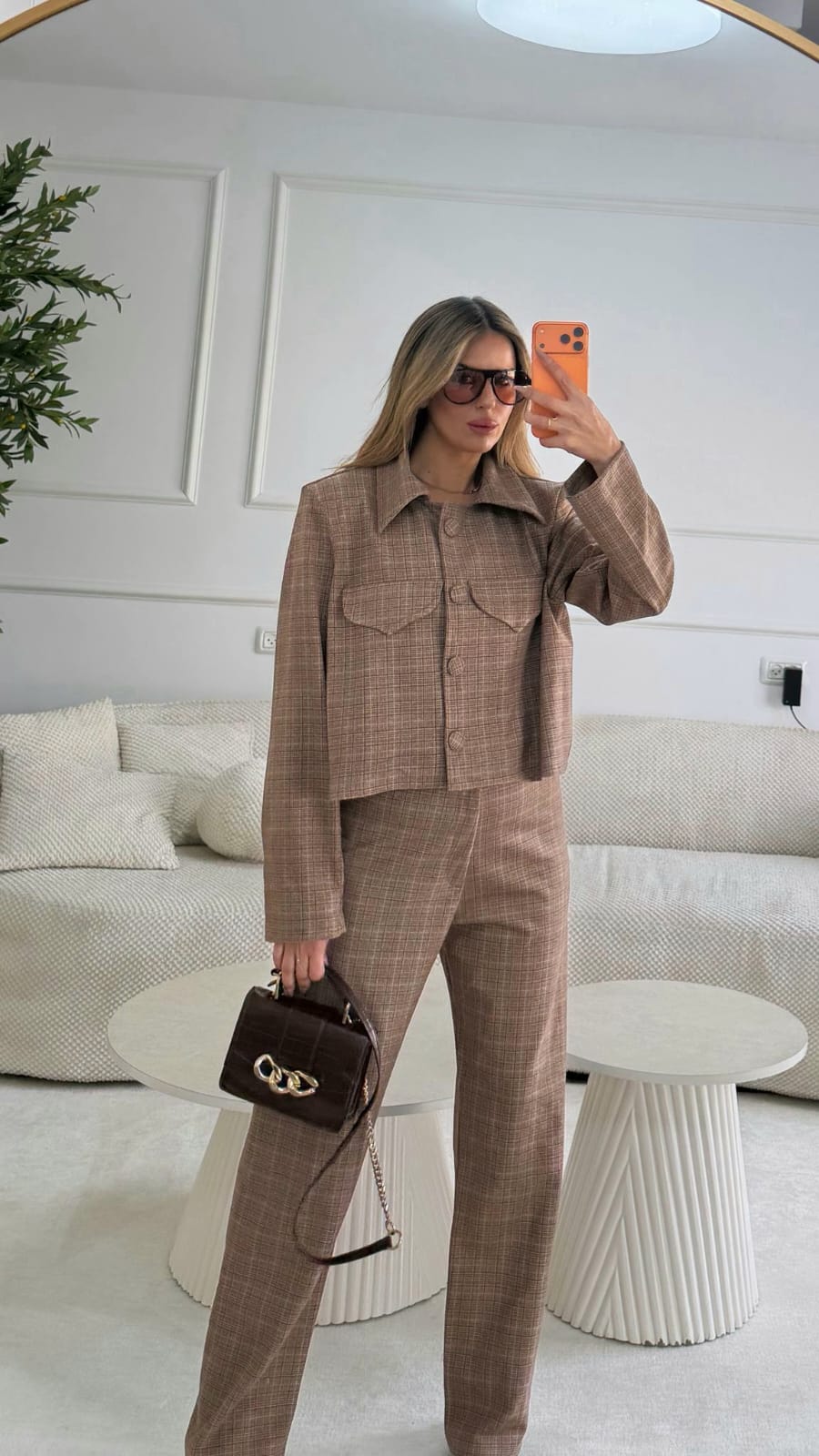 חליפת משין חום