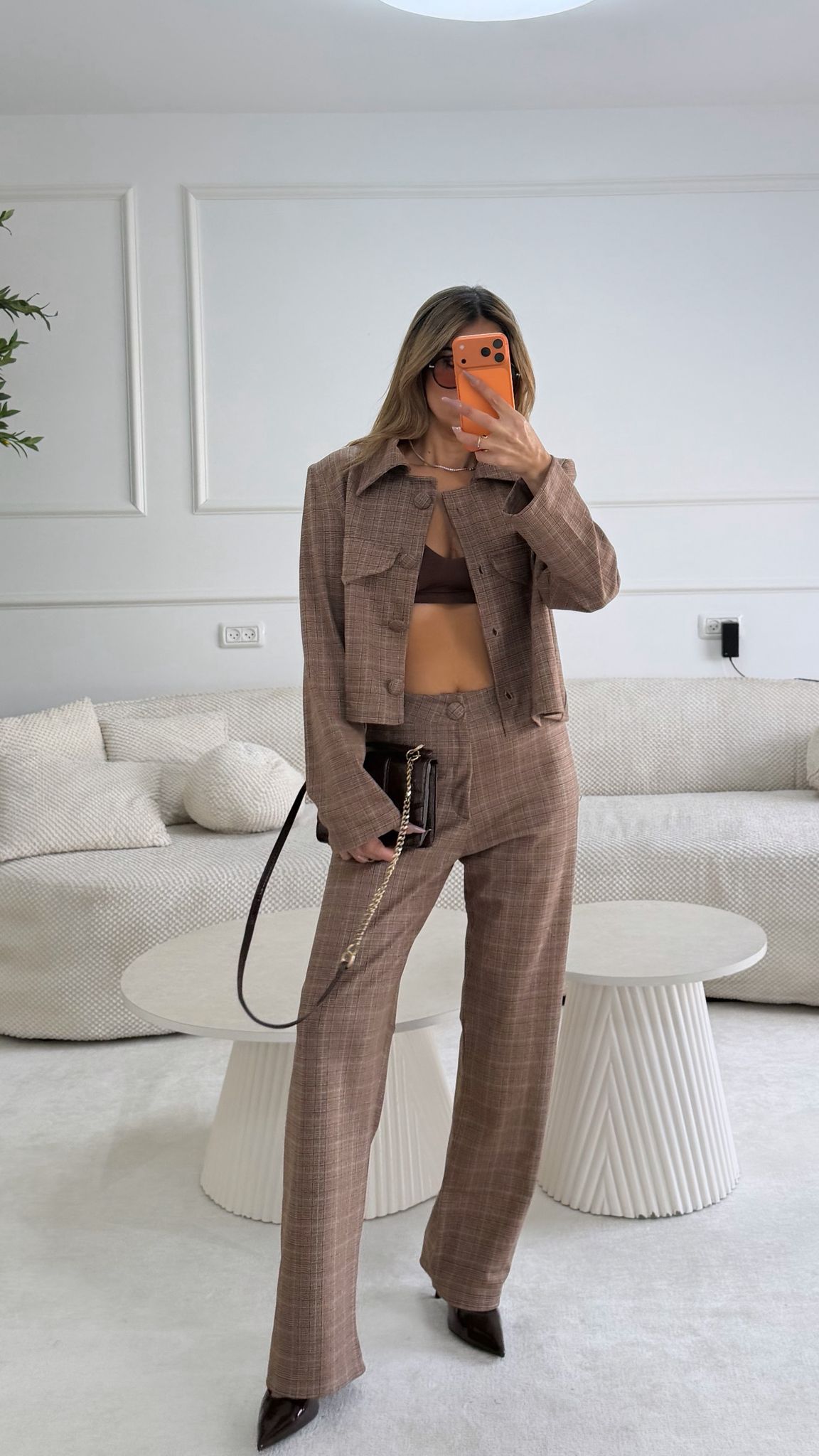 חליפת משין חום