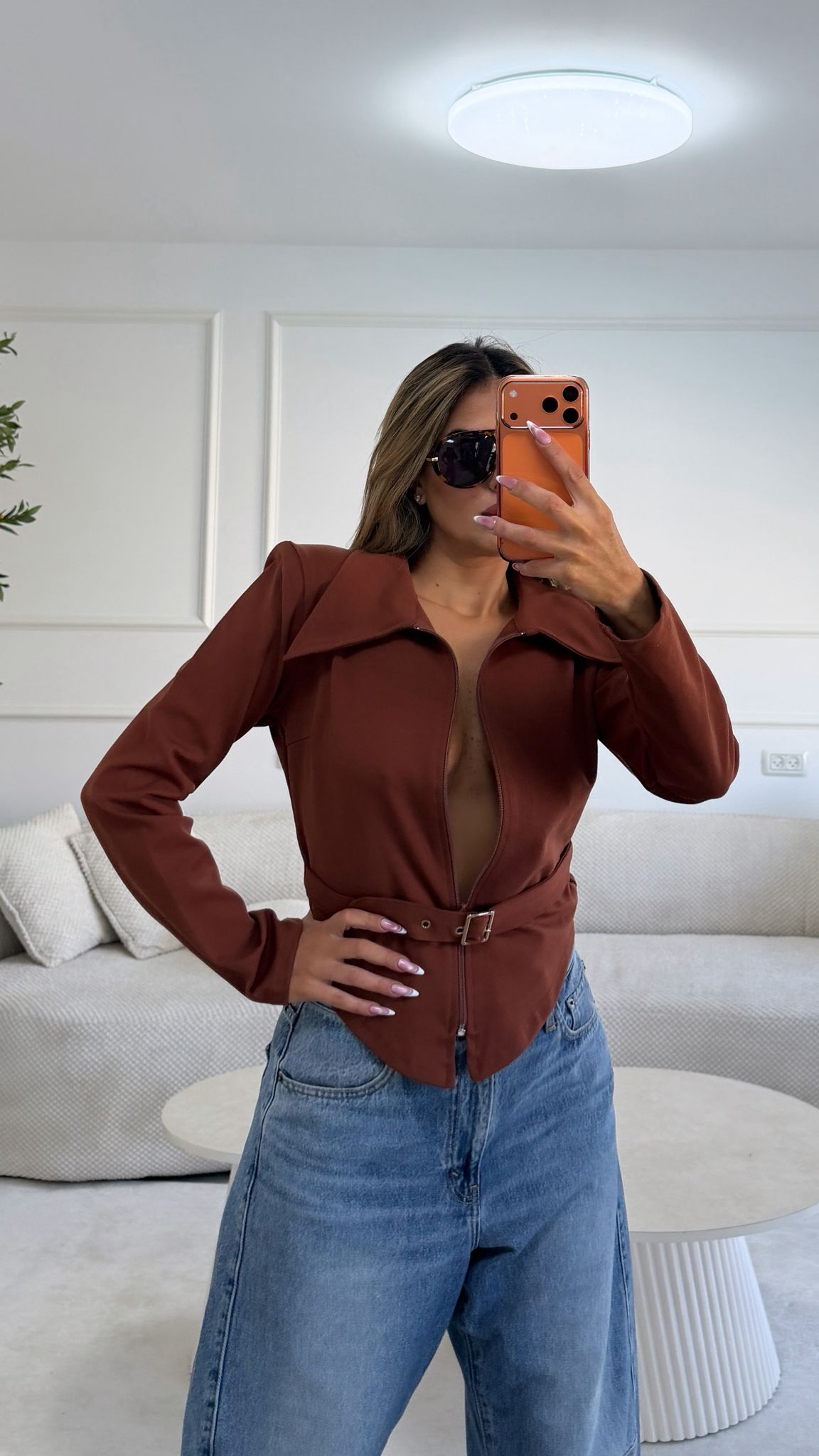 ג'קט מישל חום