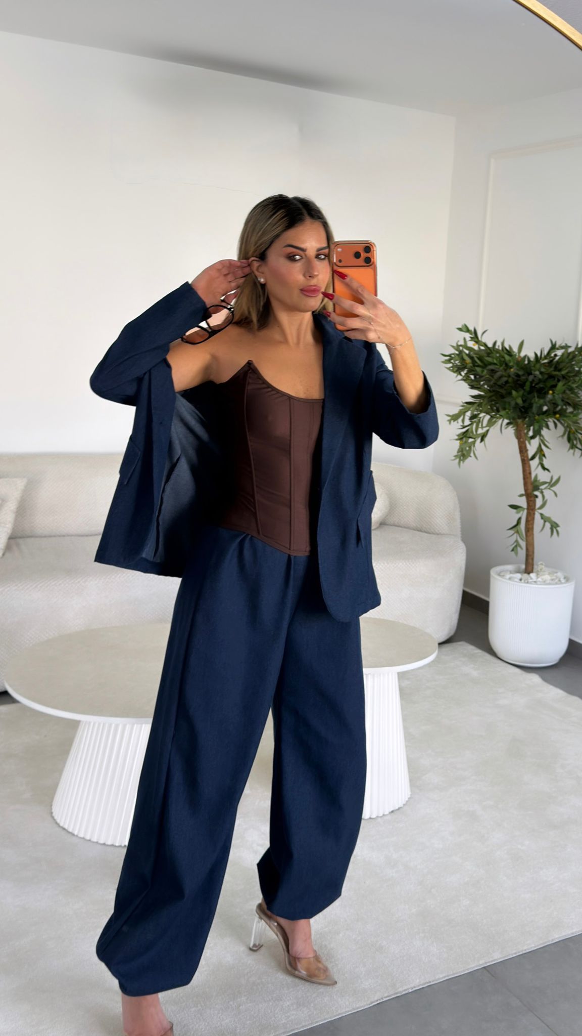 חליפת ג'ינס שילוב קפוצון