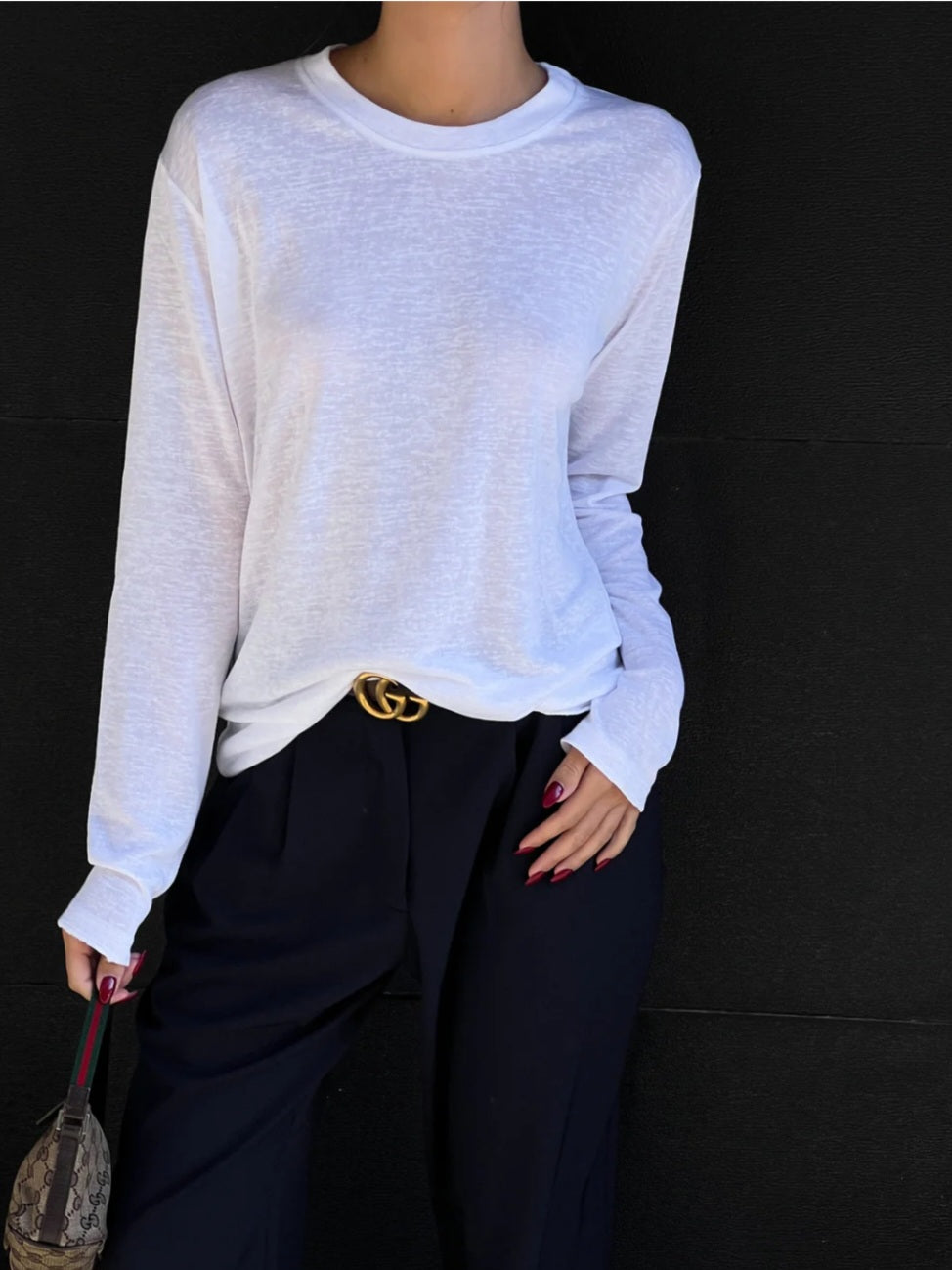 בייסיק פשתן צווארון ניקי