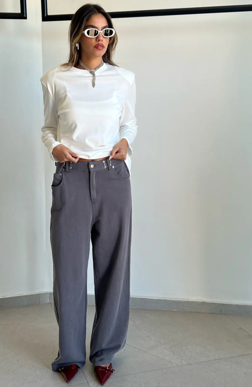 מכנס טוי בלו ווש אפור כהה