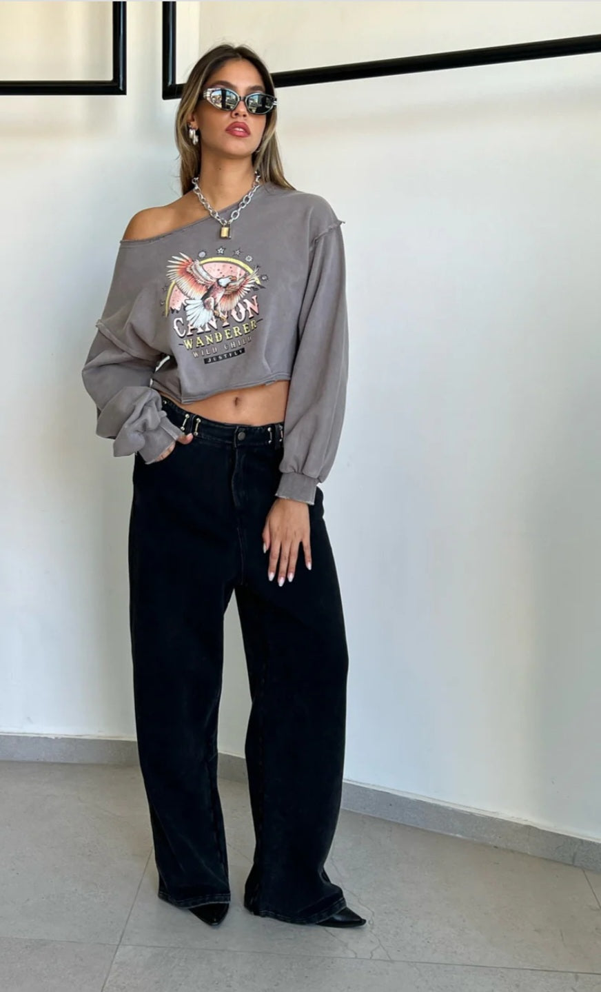 מכנס טוי בלו ווש שחור