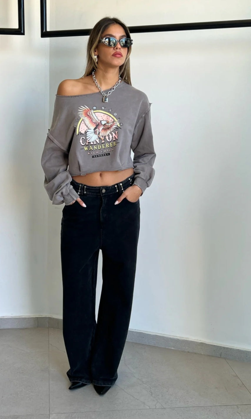 מכנס טוי בלו ווש שחור