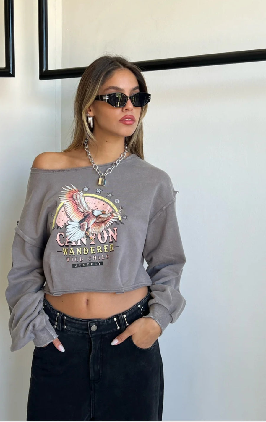 סווצ'ר מל ווש אפור בהיר