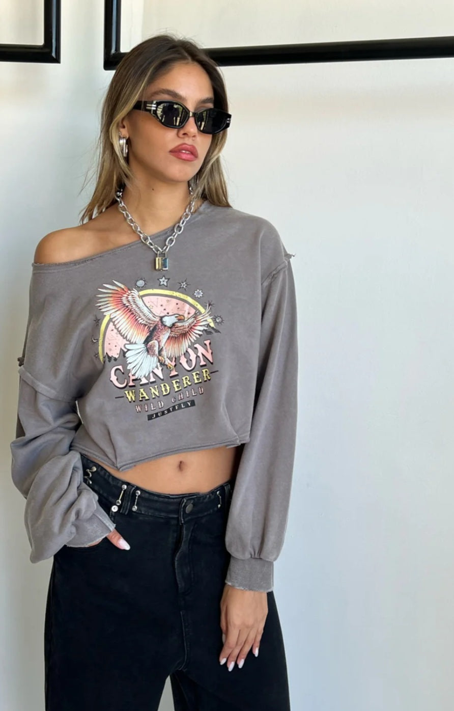 סווצ'ר מל ווש אפור בהיר