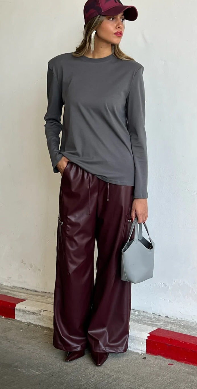 חולצת ליביה אפור