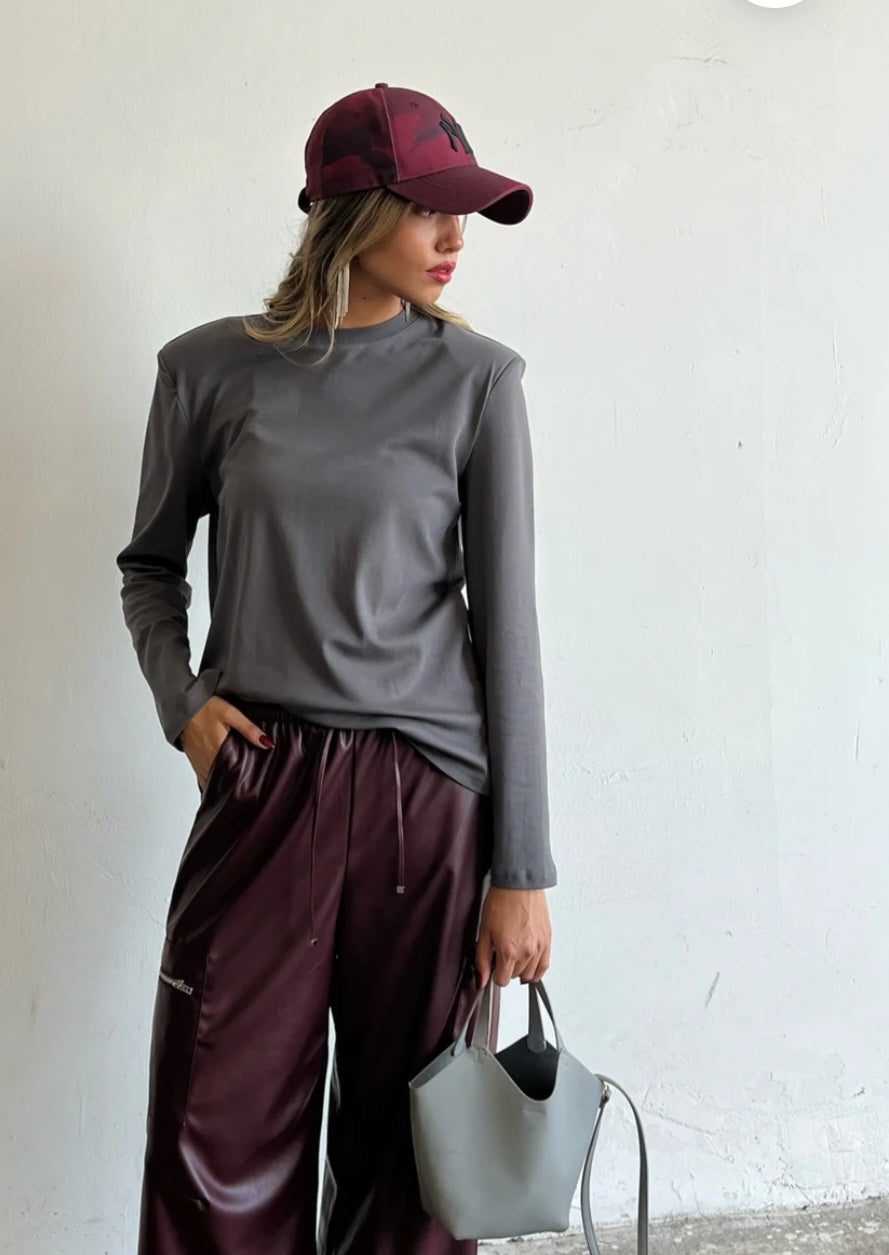 חולצת ליביה אפור