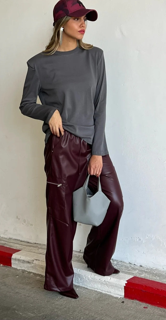 חולצת ליביה אפור