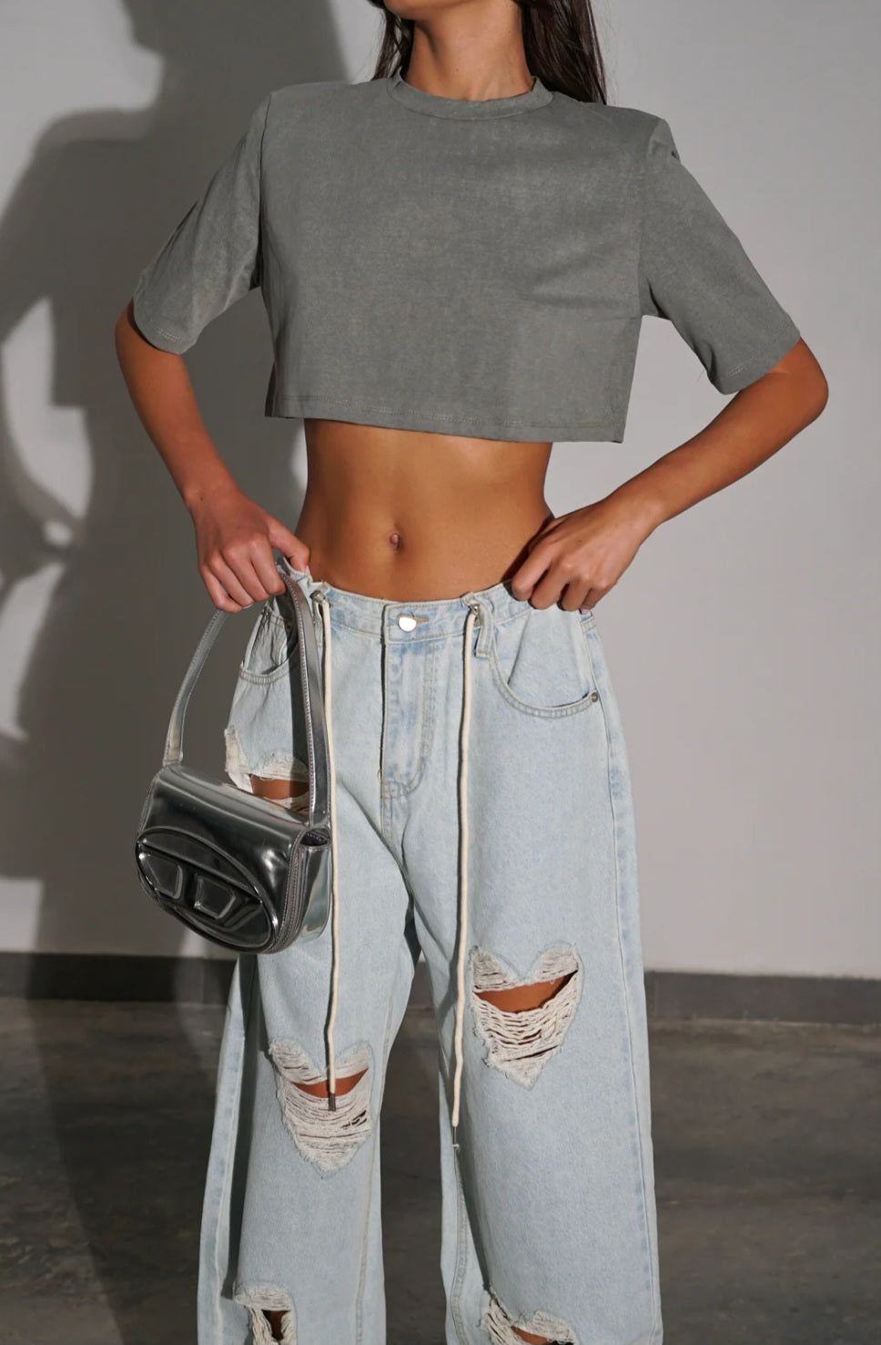 בייסיק קרופ כריות אפור