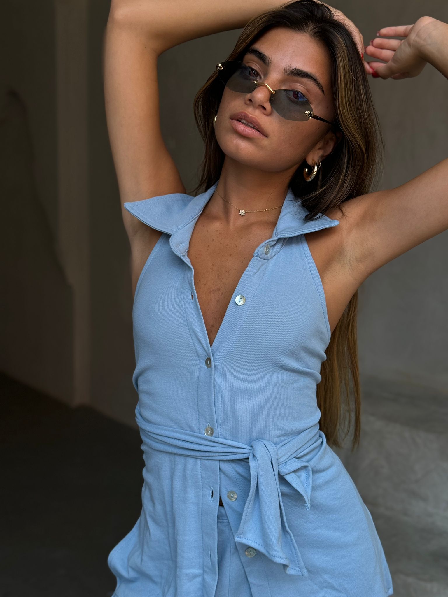 חליפת  דנה תכלת ווש