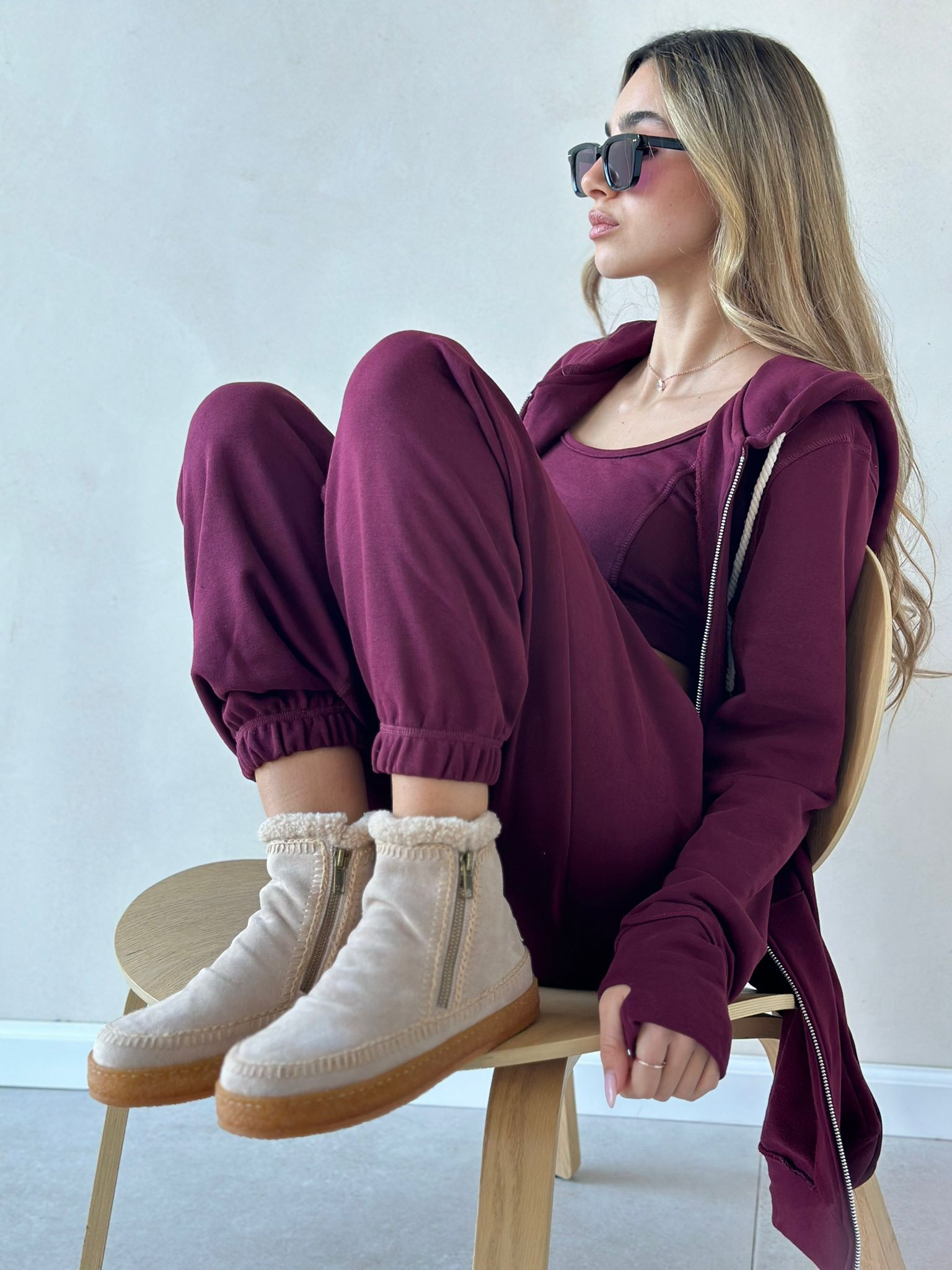 חליפת סטאי בורדו