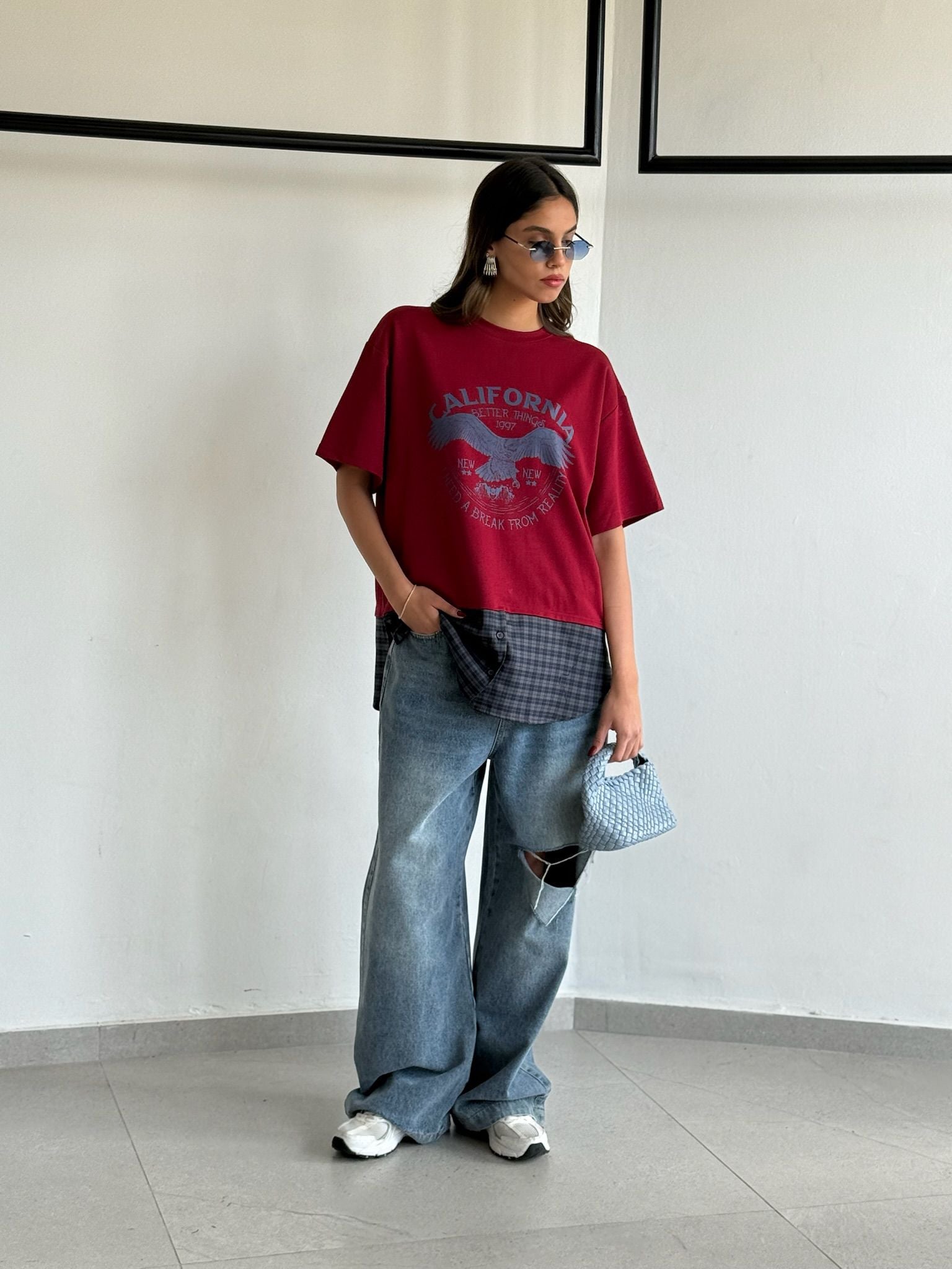 חולצת ליאה בורדו