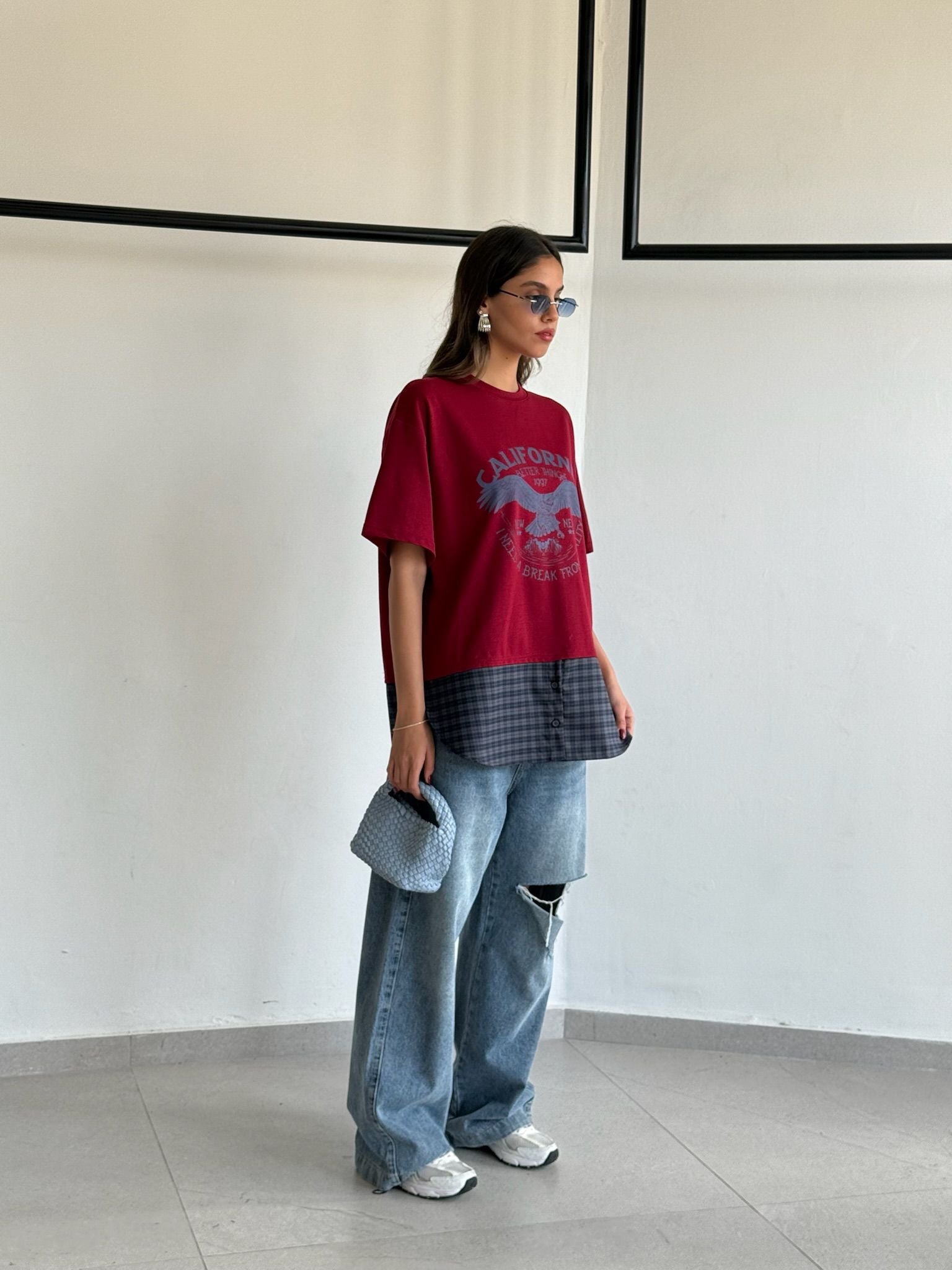 חולצת ליאה בורדו