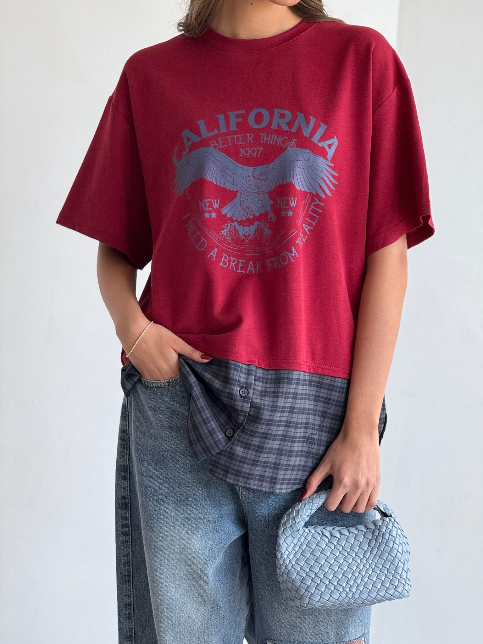 חולצת ליאה בורדו