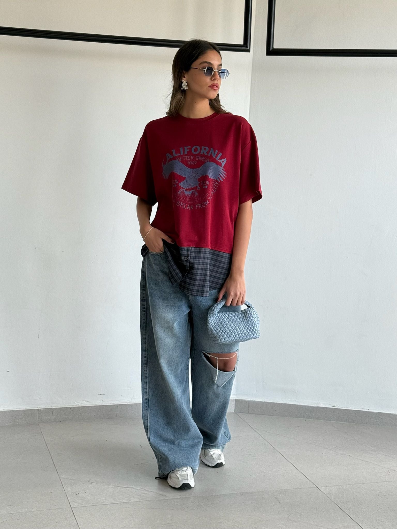 חולצת ליאה בורדו