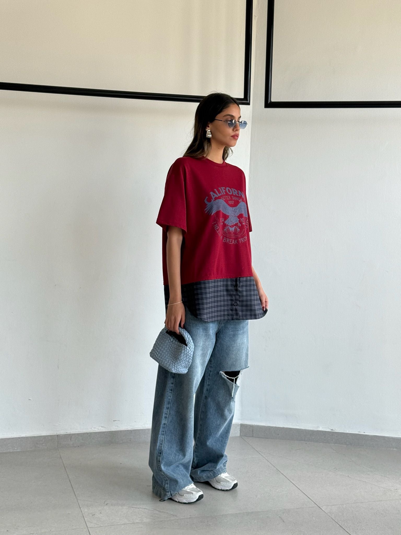 חולצת ליאה בורדו