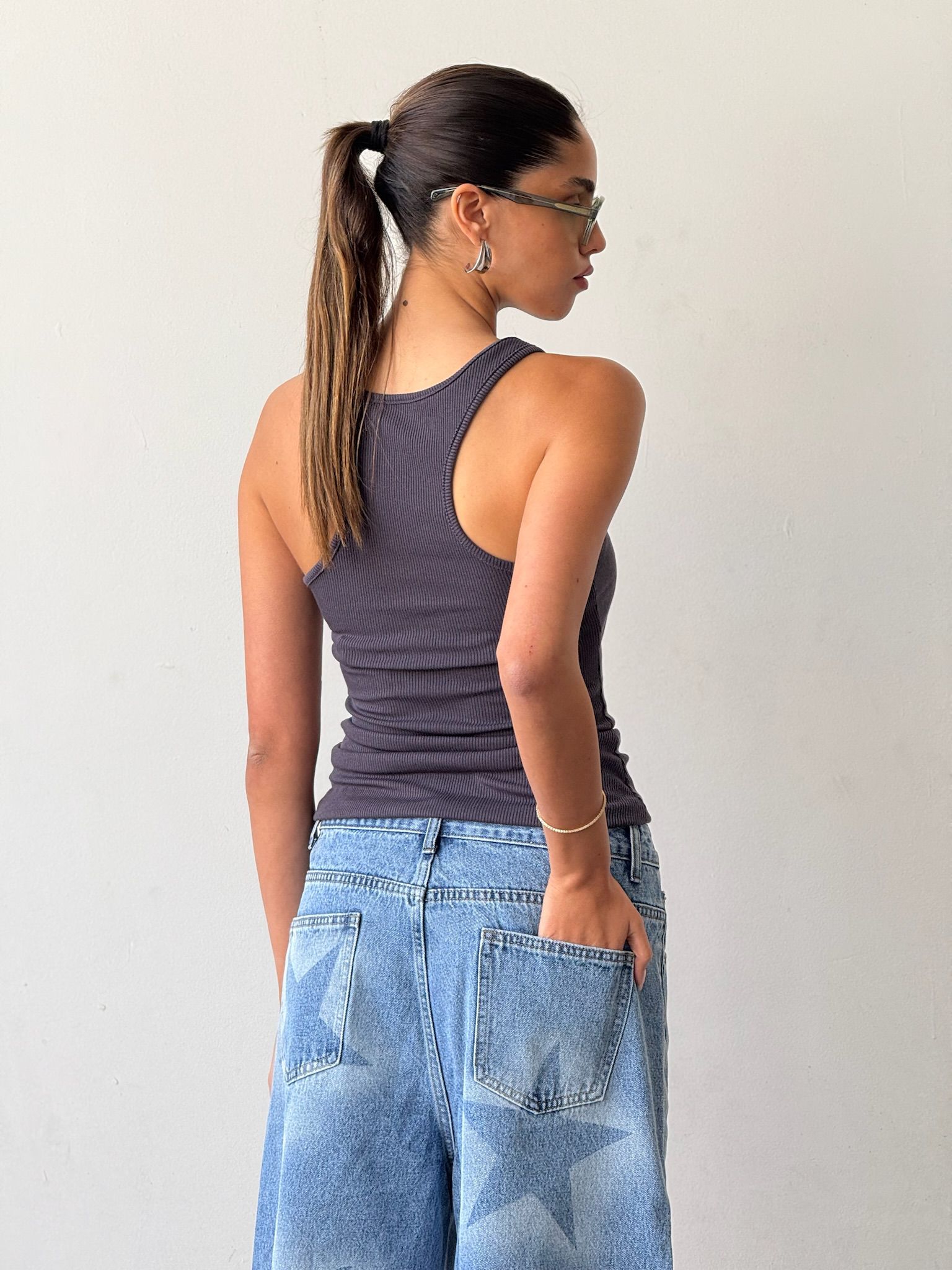 גופיית קלואה אפור ווש