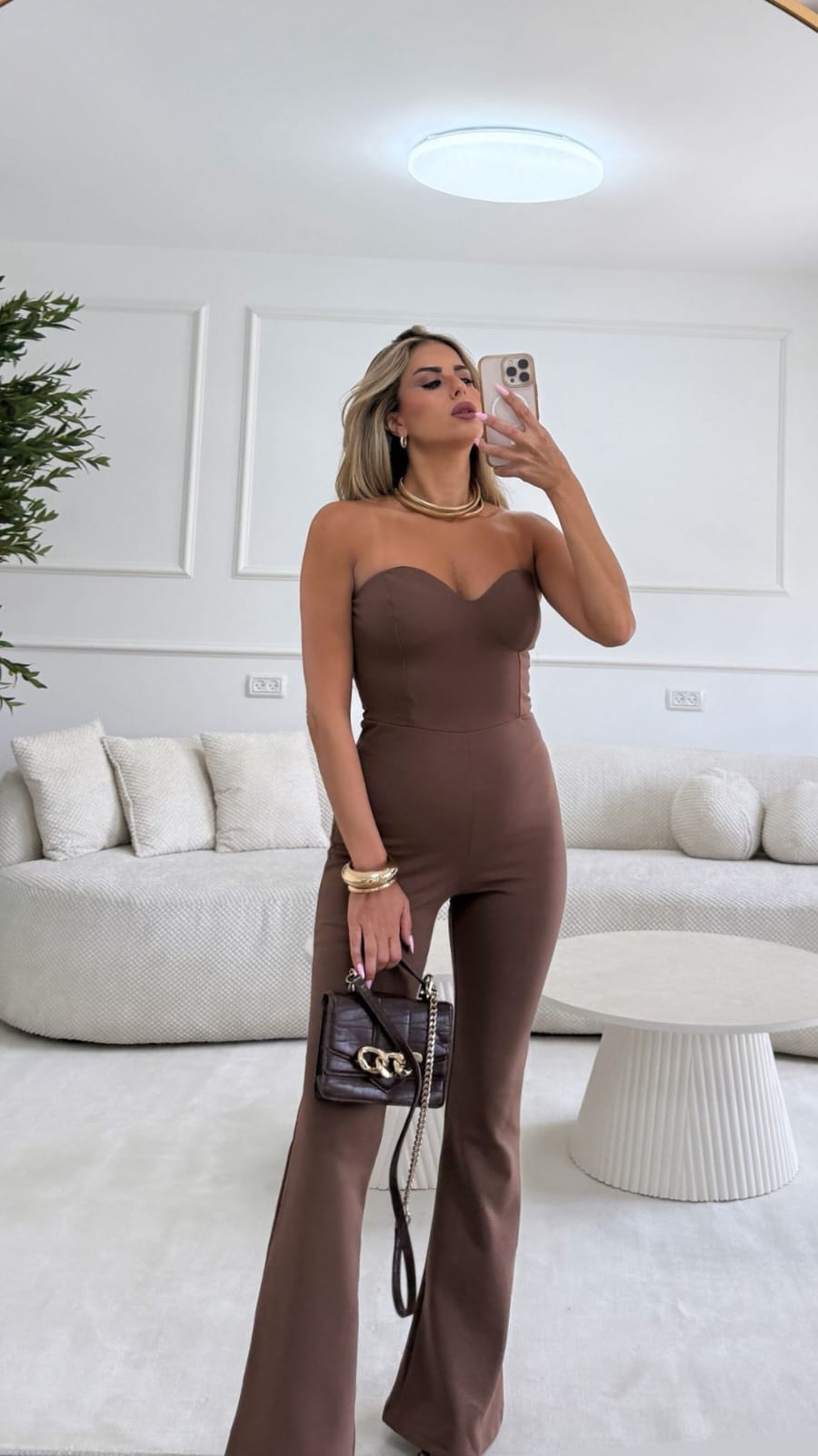 אוברול מיתר חום