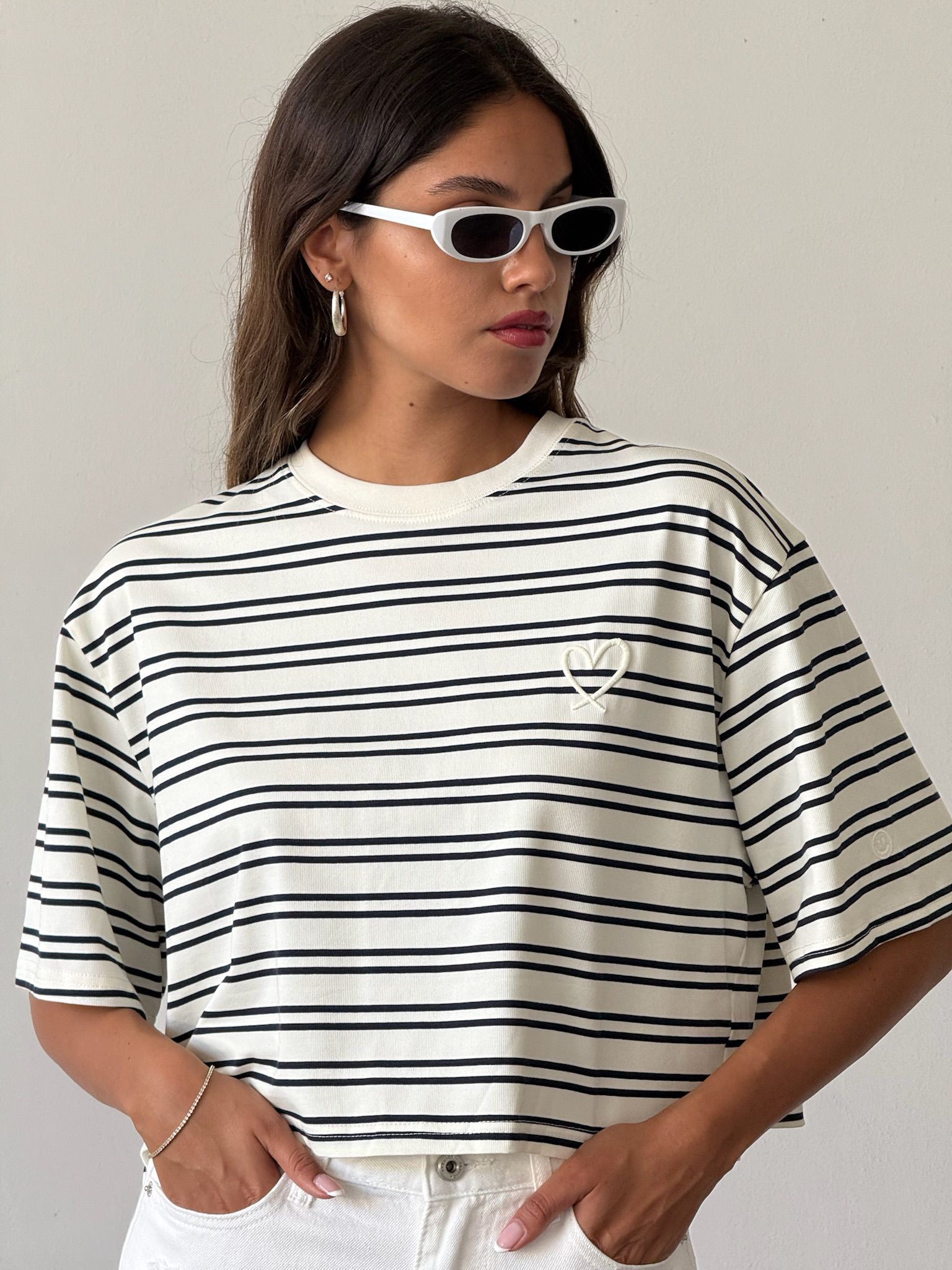 חולצת אביה לבן