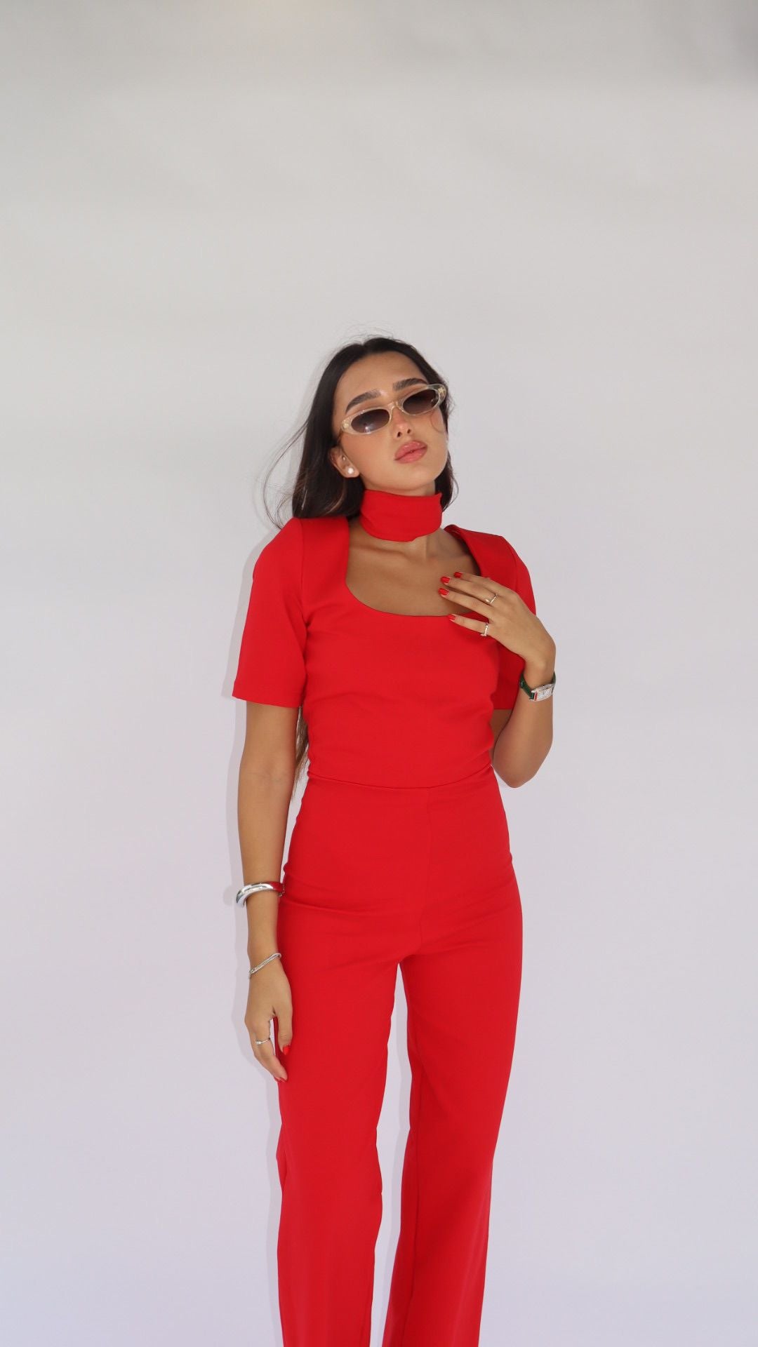 אוברול שנייד אדום