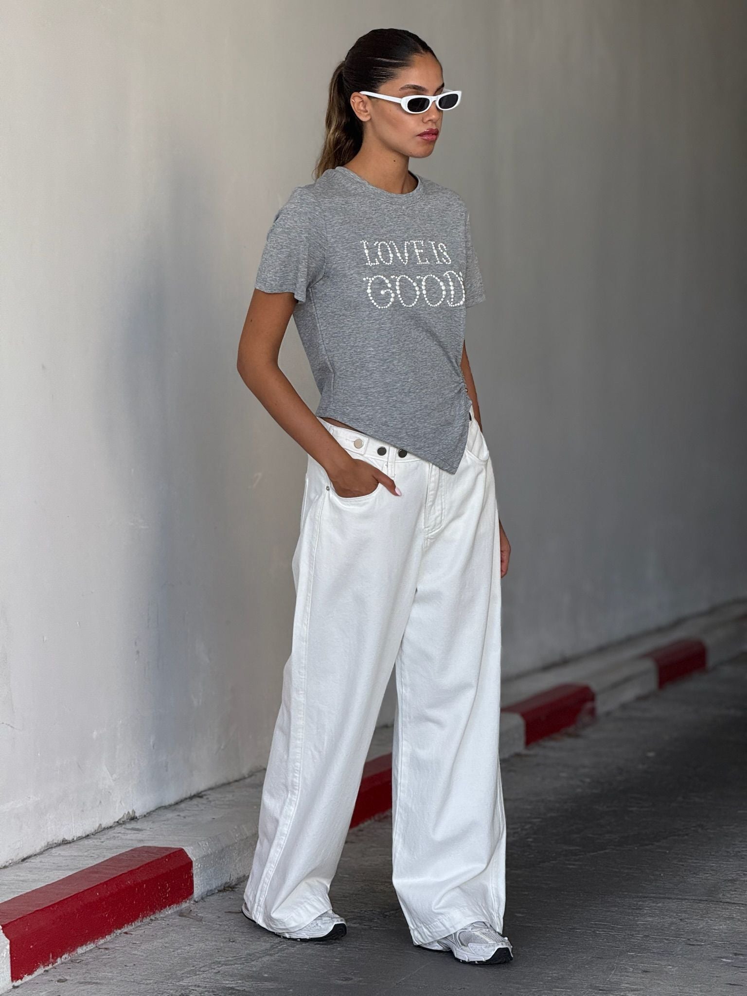 חולצת ג'ייד אפור