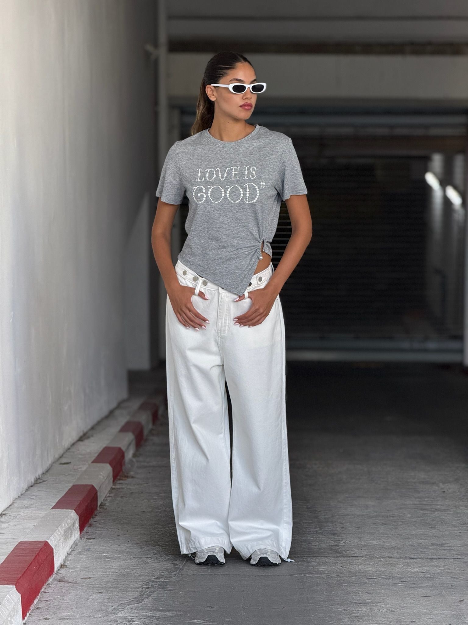 חולצת ג'ייד אפור