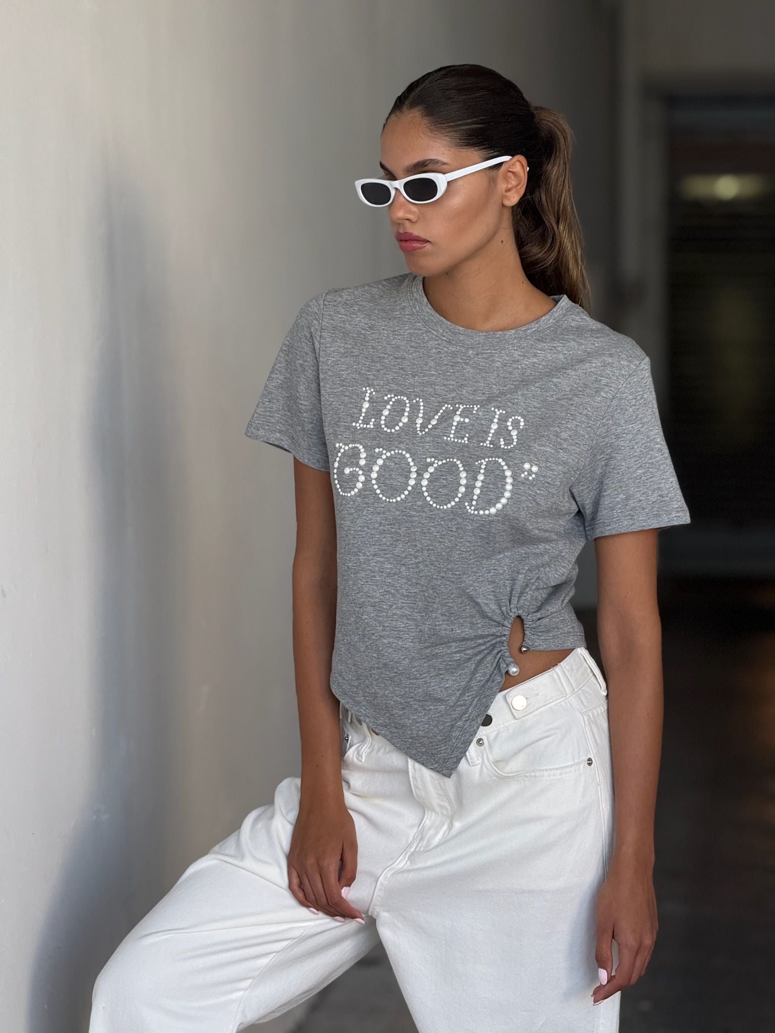 חולצת ג'ייד אפור