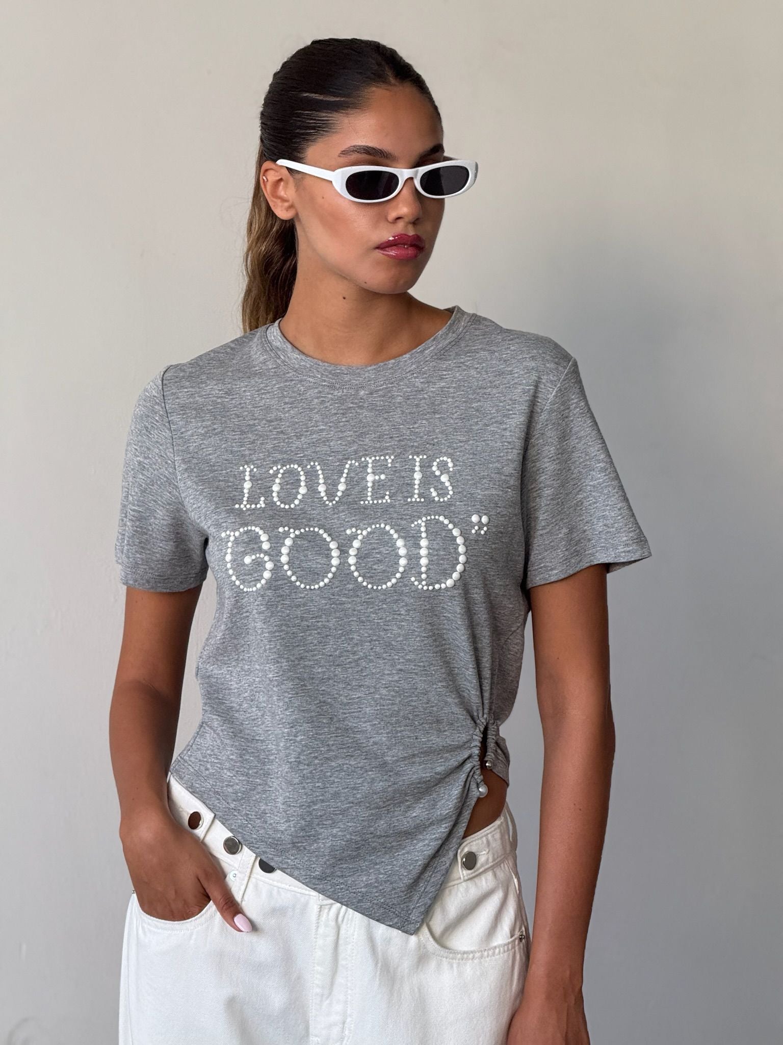 חולצת ג'ייד אפור