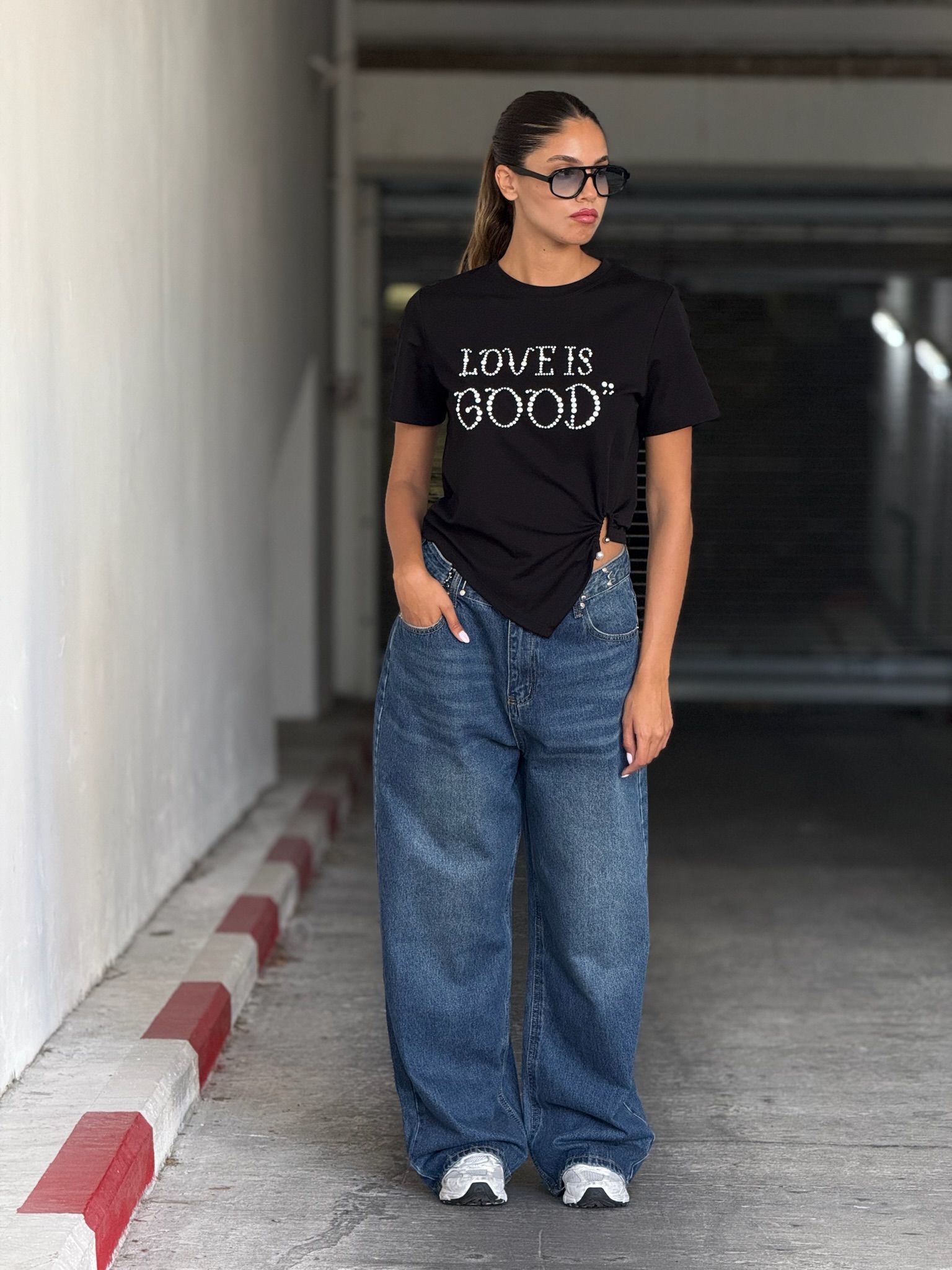 חולצת ג'ייד שחור