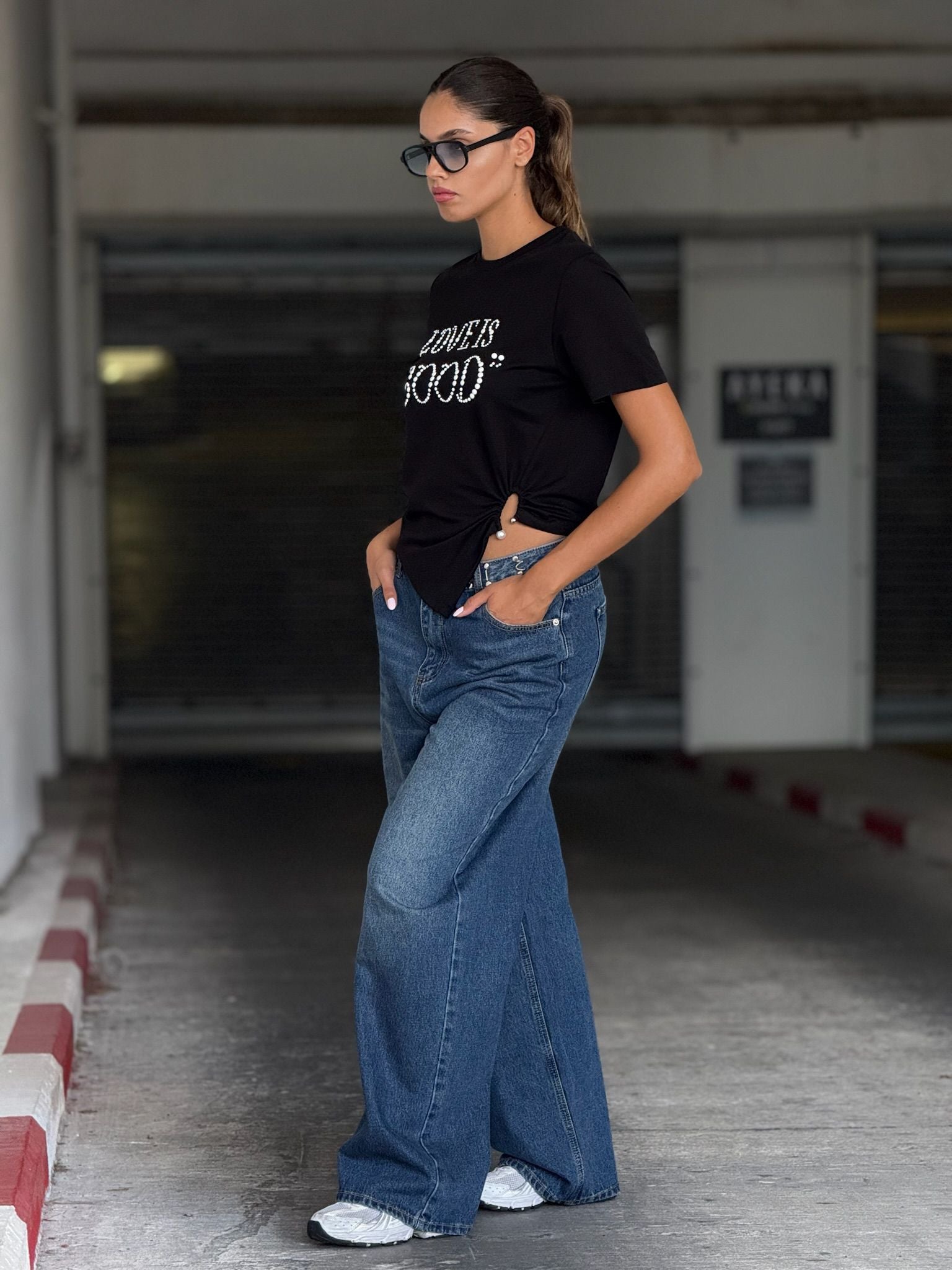 חולצת ג'ייד שחור