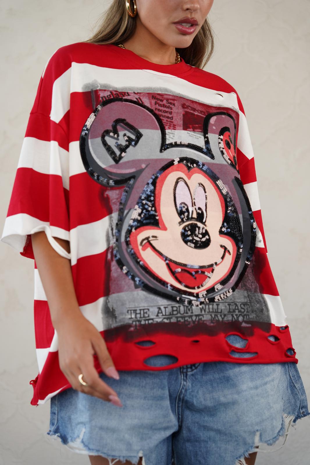 טישרט מיקי מאוס אדום