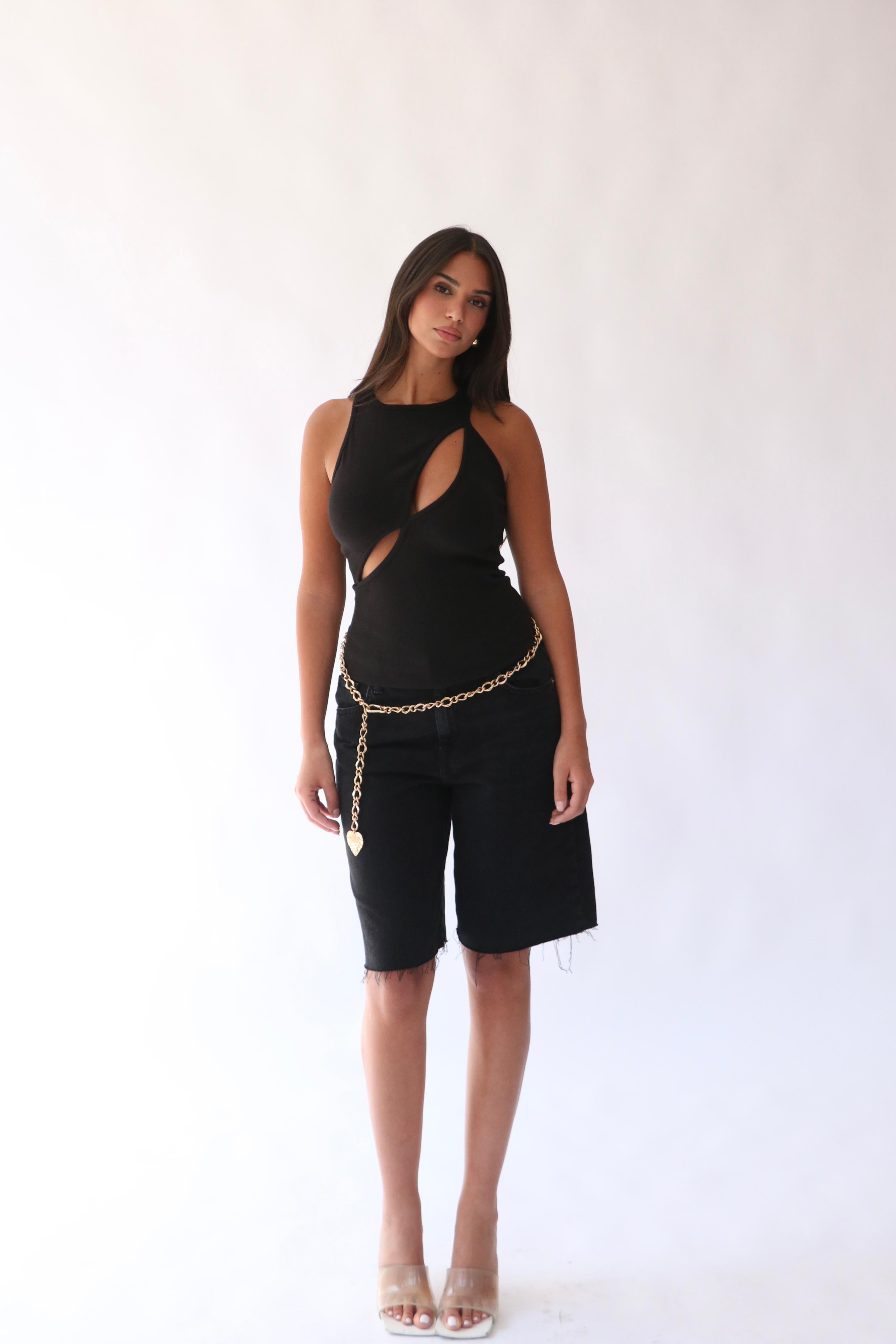 גופיית לורנזה שחור