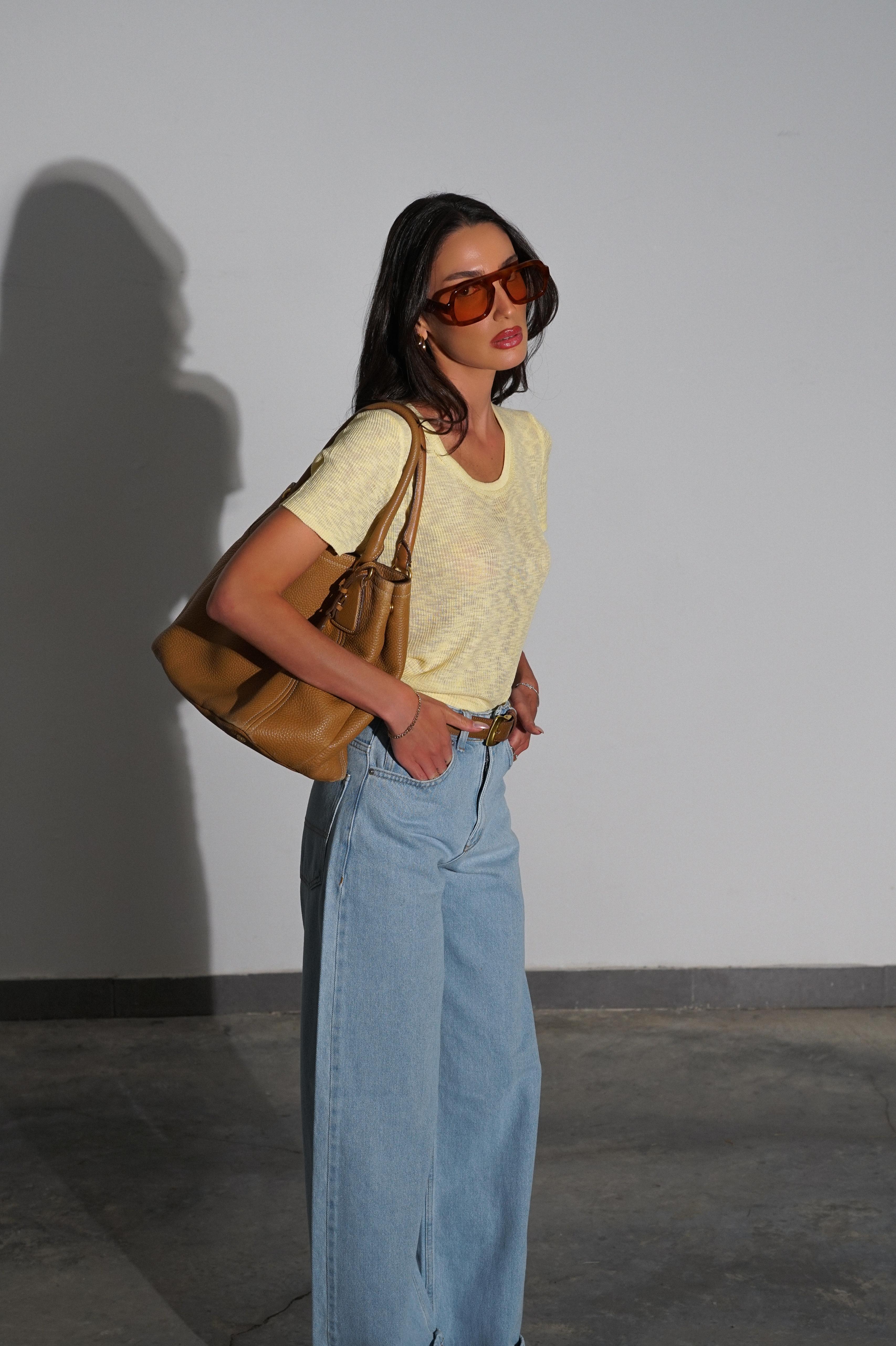 חולצת קירי צהוב בננה