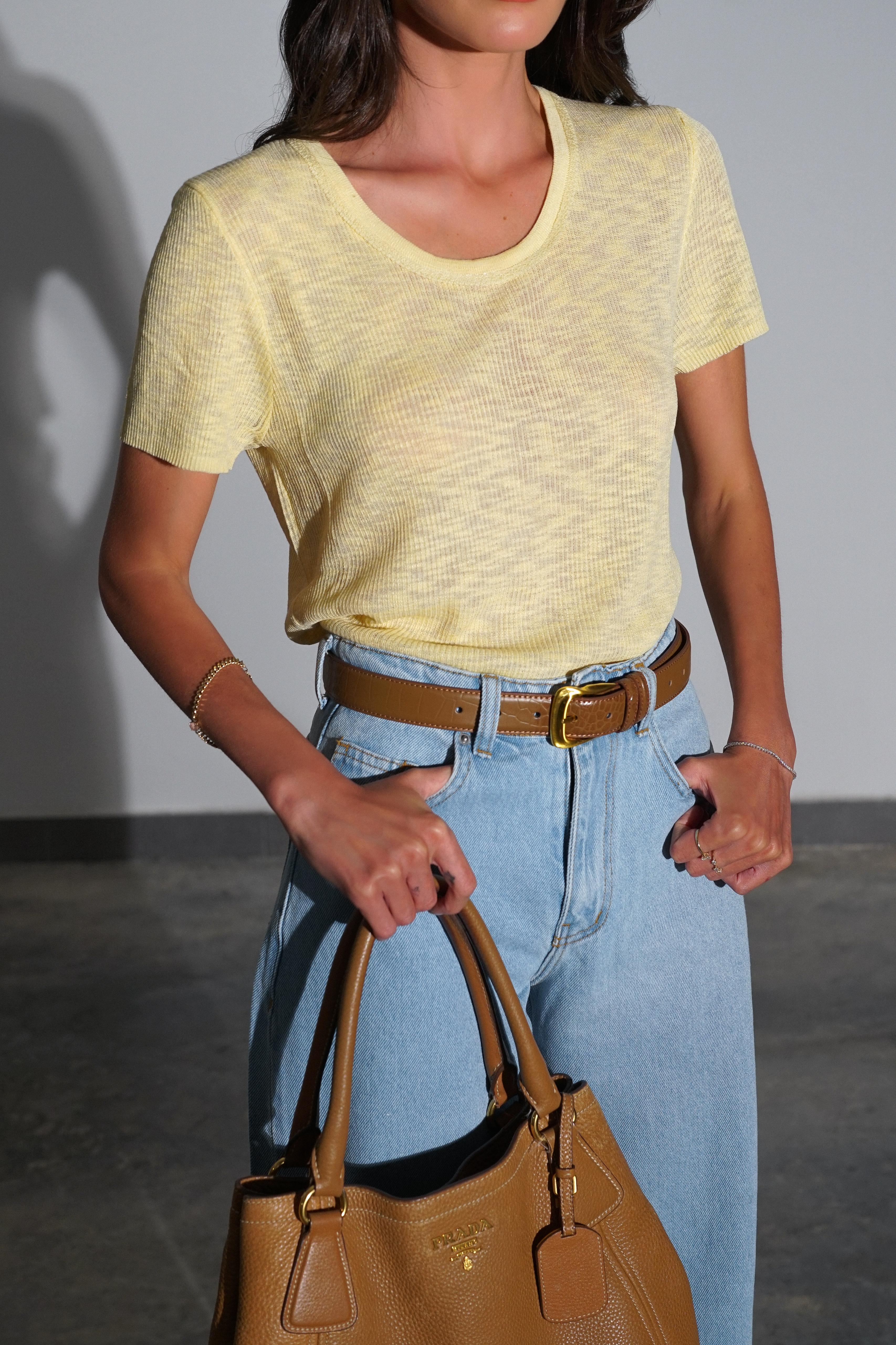 חולצת קירי צהוב בננה