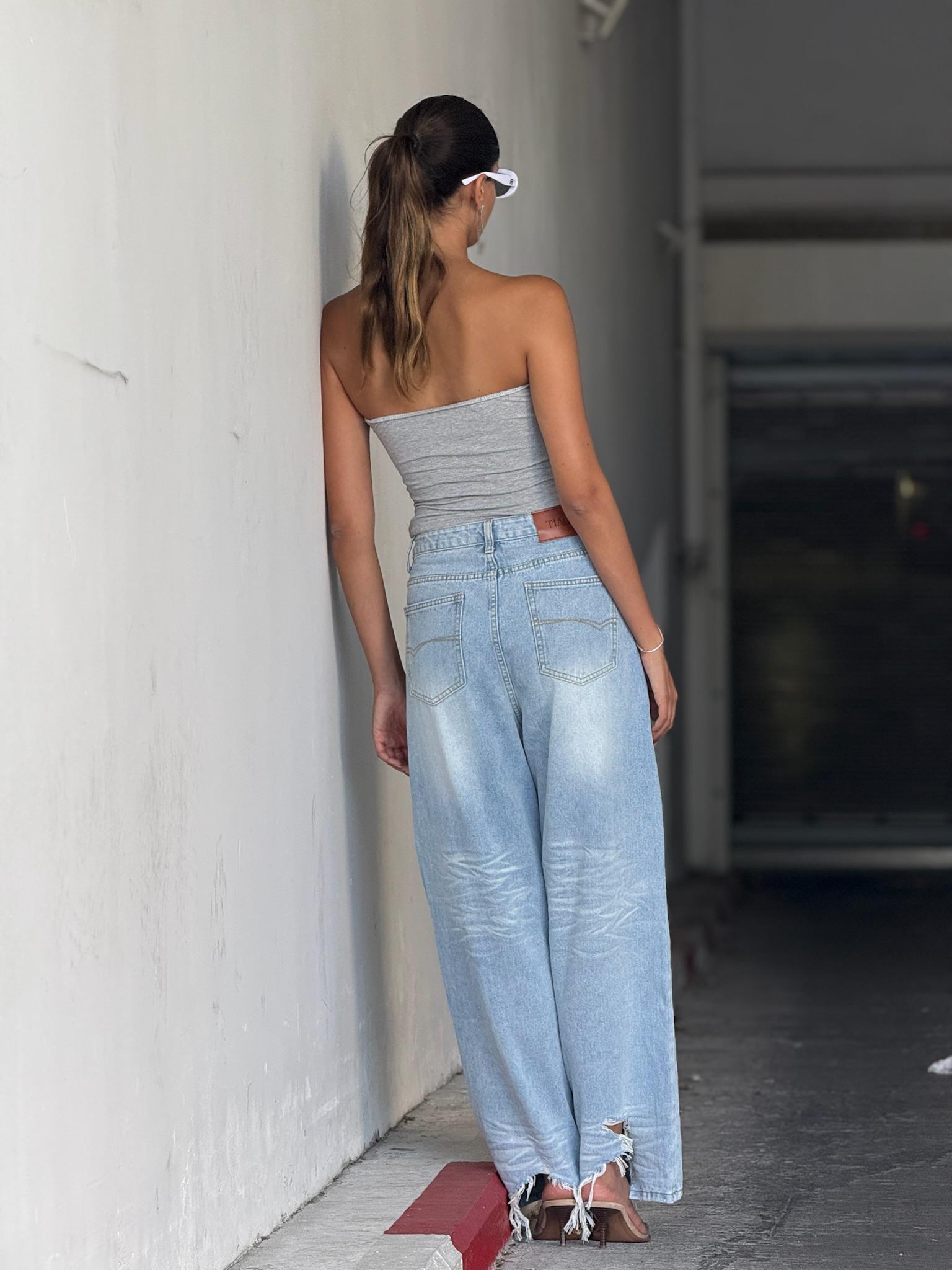 מכנס ג'ינס סלין תכלת