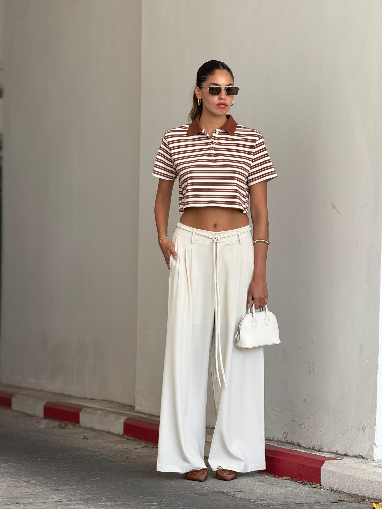 חולצת רפאל קרופ מוקה