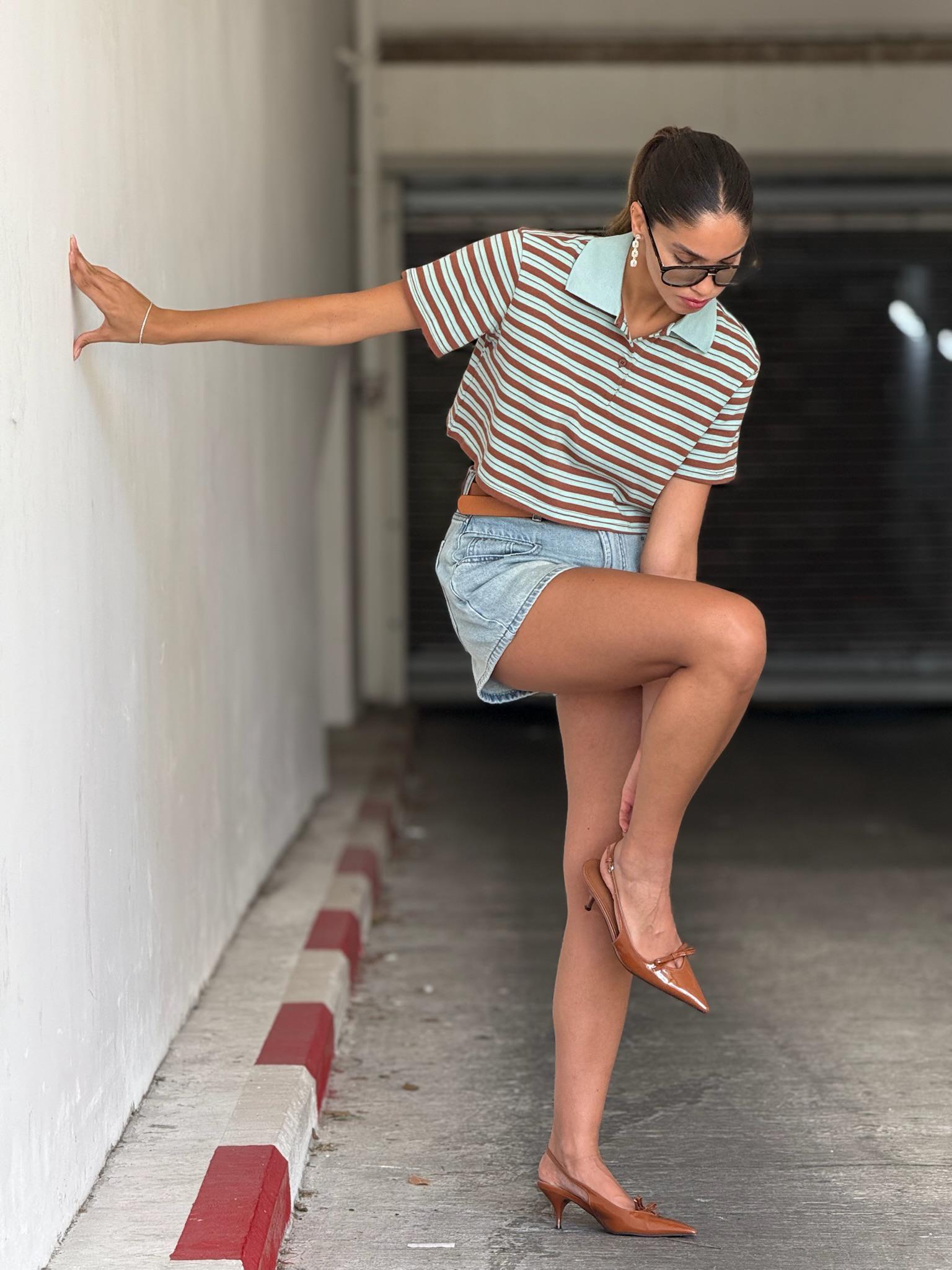 חולצת רפאל קרופ תכלת