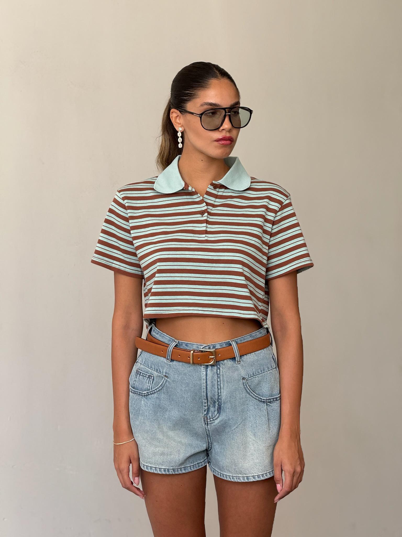 חולצת רפאל קרופ תכלת