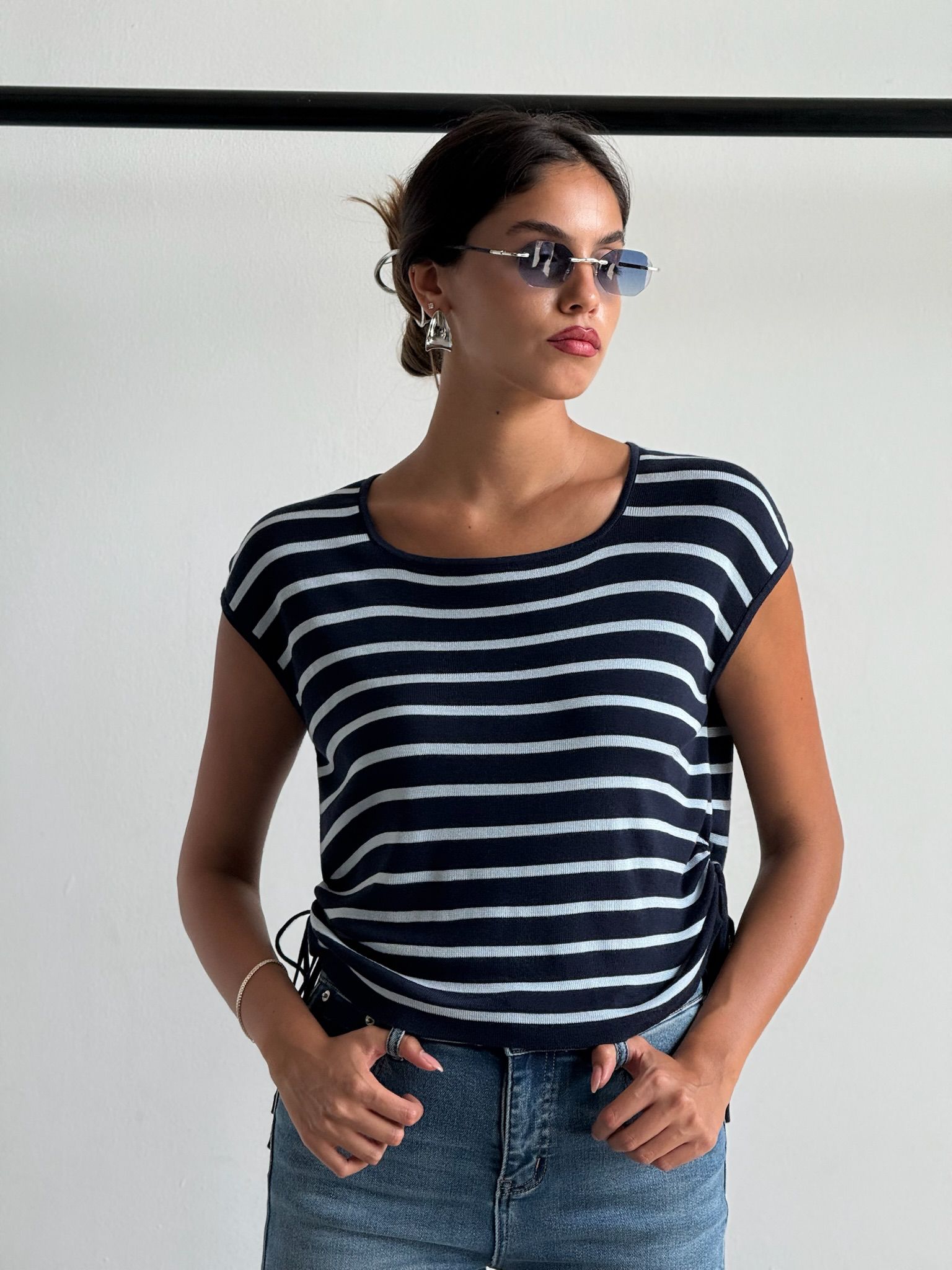 חולצת סנדי כחול