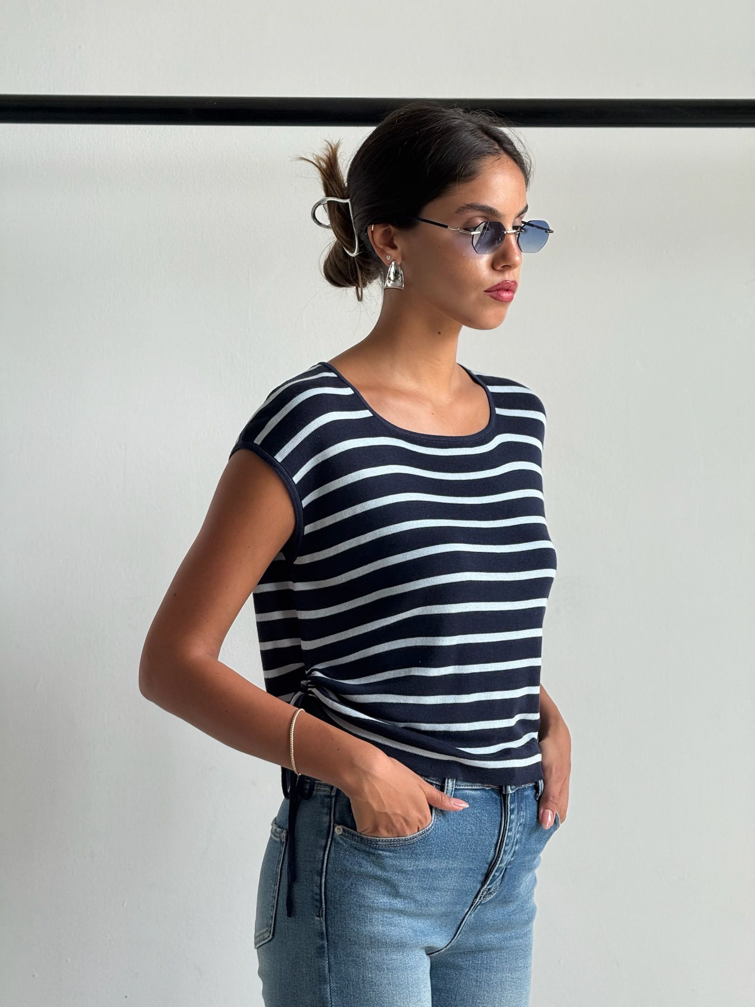 חולצת סנדי כחול